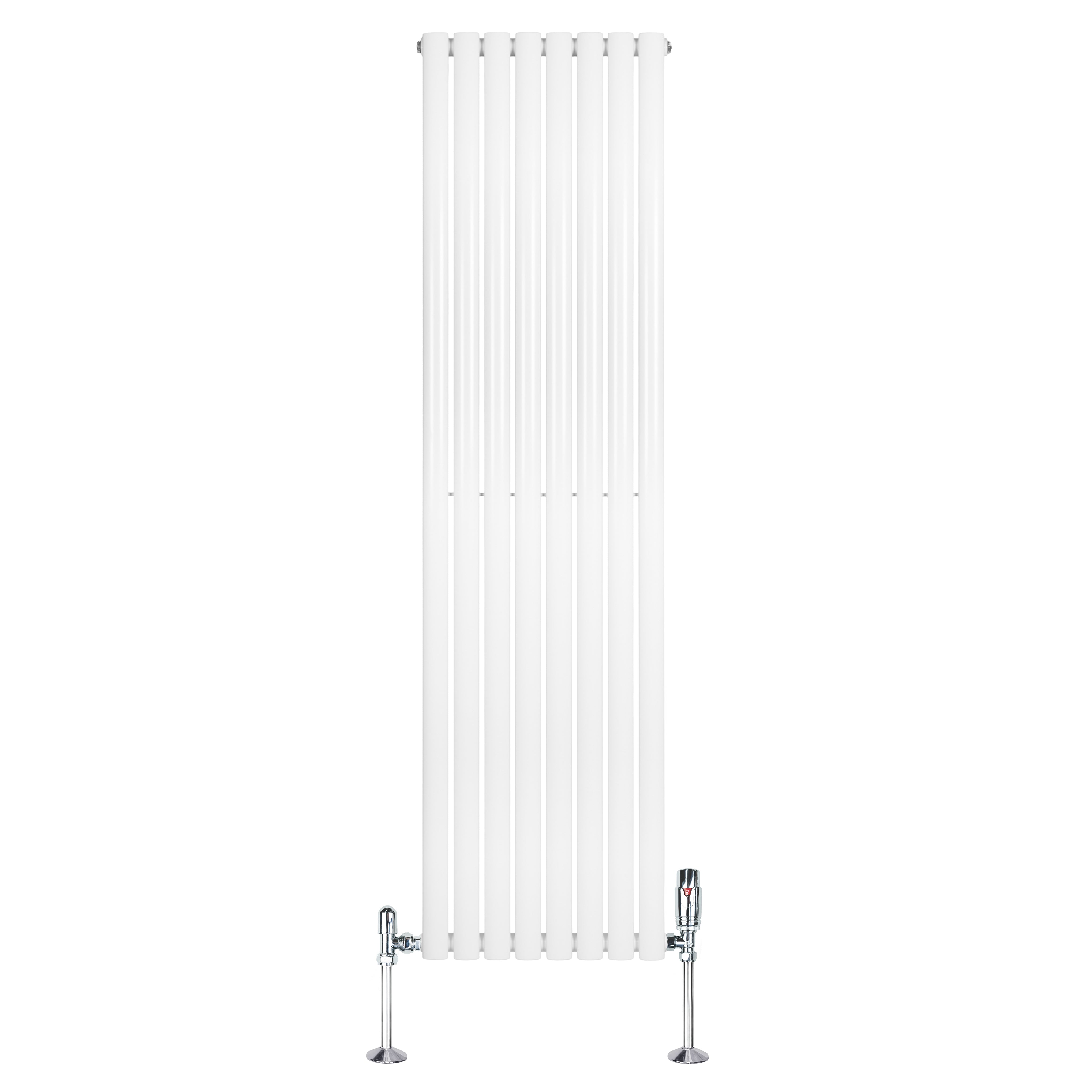 Q-Rax Radiatori Tradizionali Ovale Singola radiatore bianco 1800x480 valvole