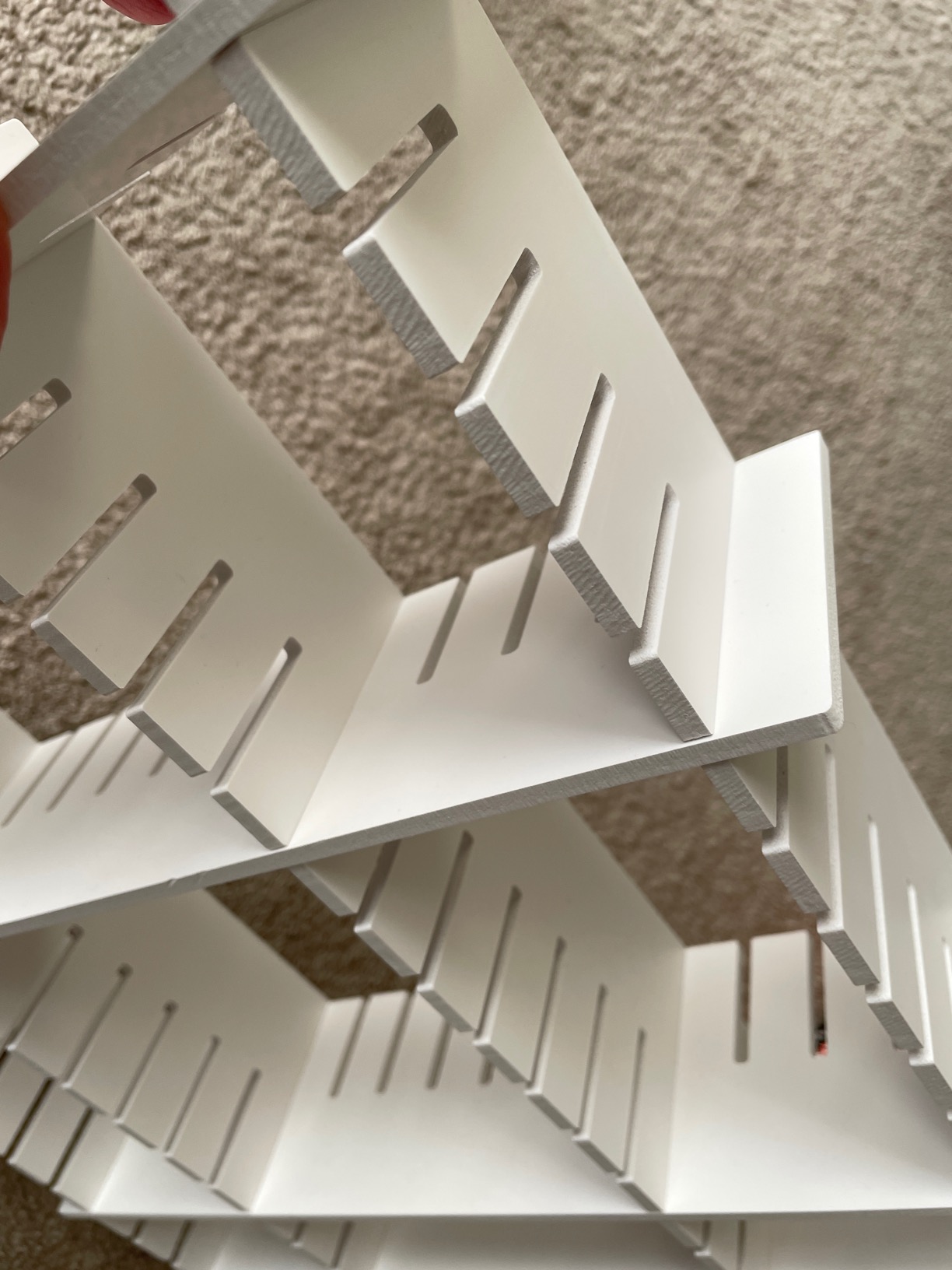 HGYZE Divisori per Cassetti Regolabili organizer 42x9 cm bianco 8 pz