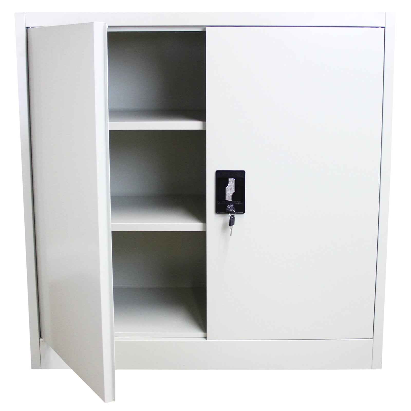Q-Rax Armadietto Acciaio Grigio 90x90x40 cm Mobile 2 Ante
