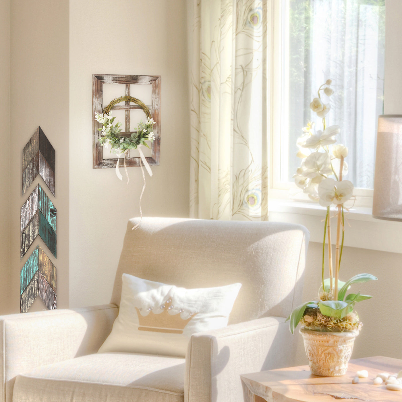 Jackcube Design Wall Décor set 2 cornici finestra legno rustico
