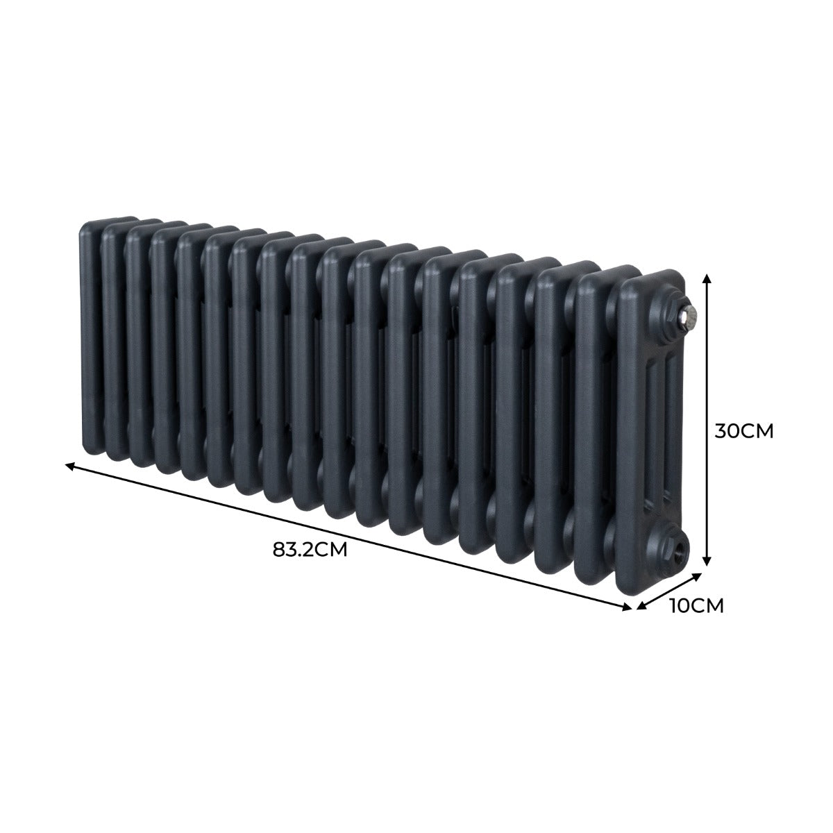 Q-Rax Radiatori Tradizionali 300x832 Radiatore 3 Colonne Antracite
