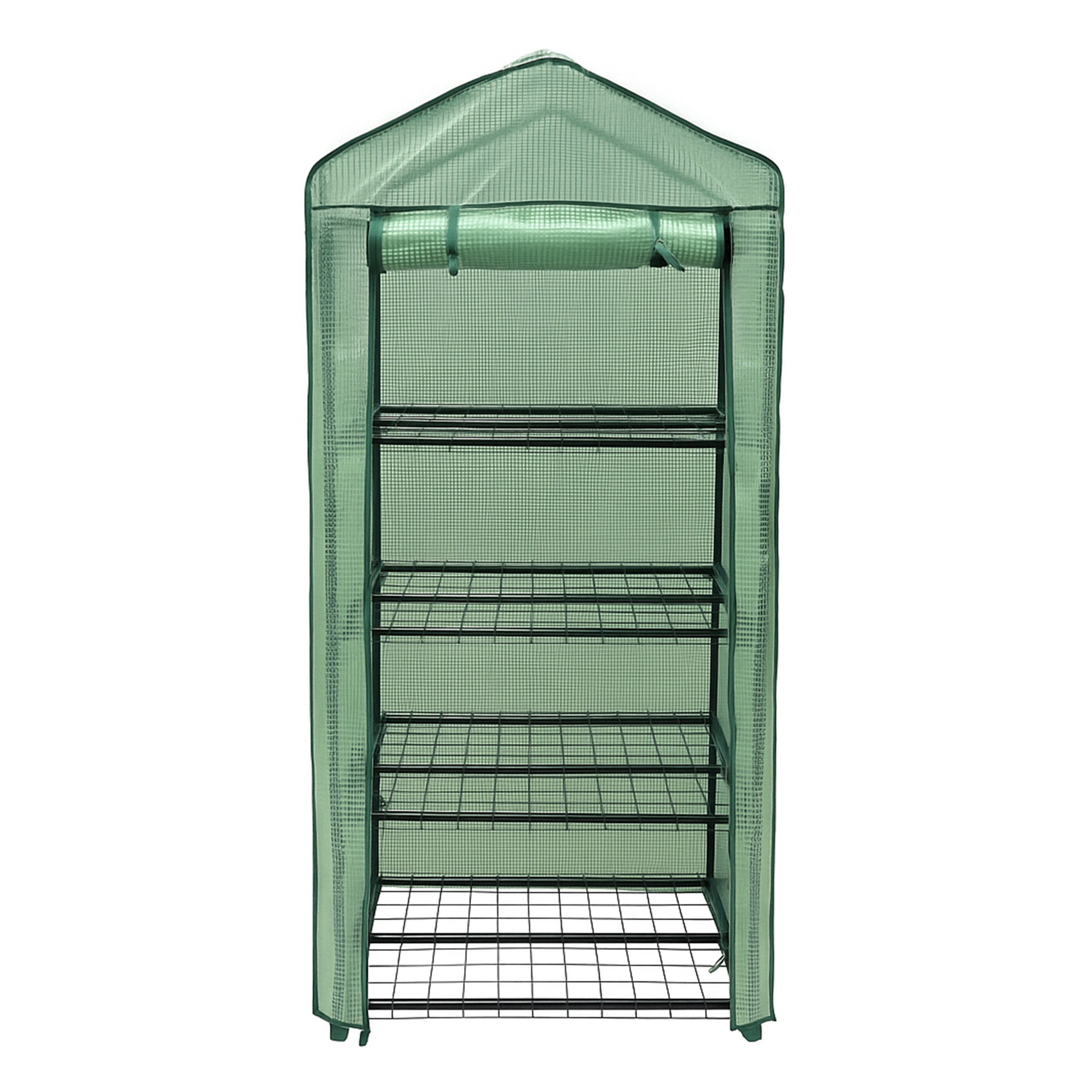 Q-Rax Deposito all'Aperto Mini Serra PE 69x49x162cm 4 Ripiani