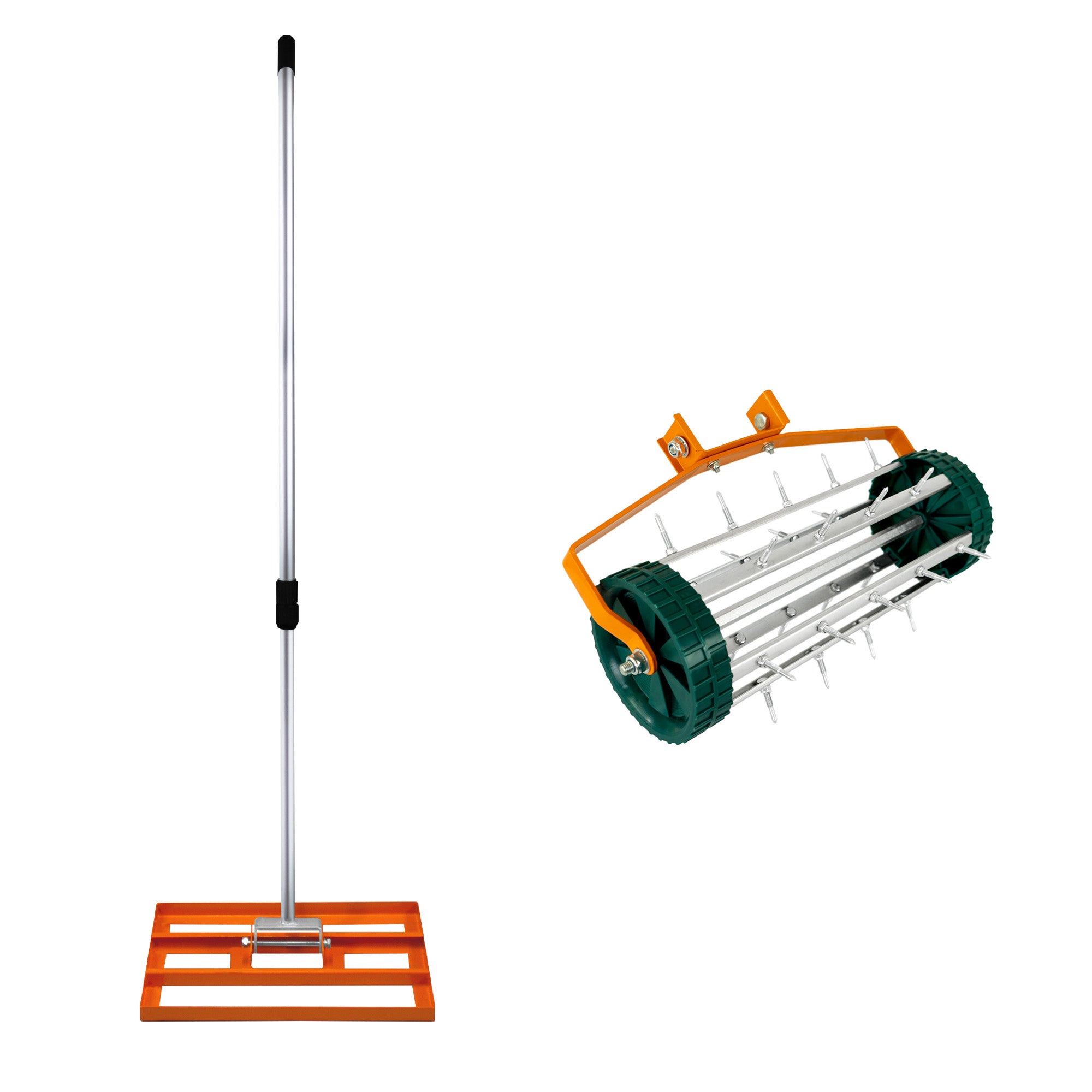 Q-Rax Set Arieggiatore e Livellatore Prato 50cm Arancione