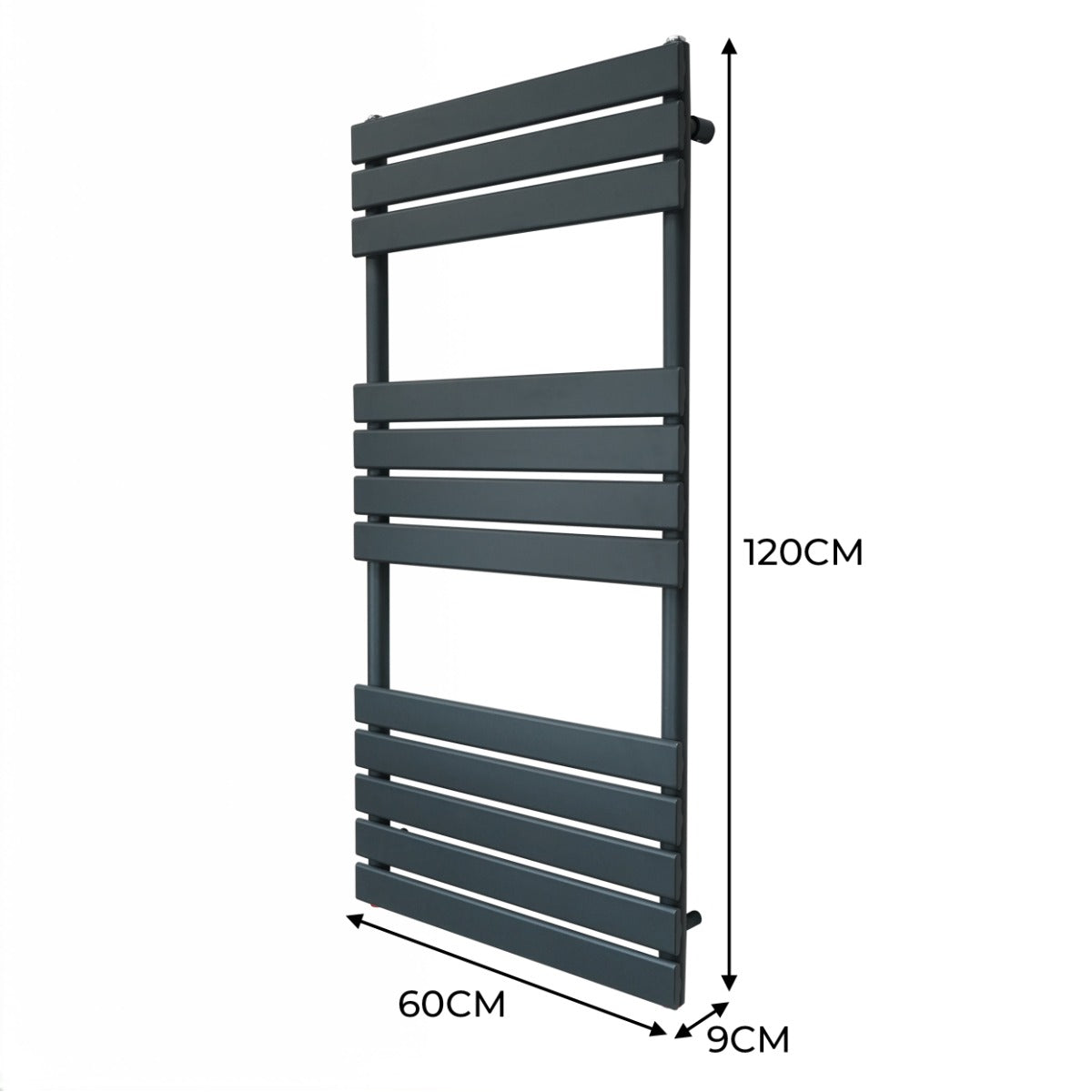 Q-Rax Scaldasalviette 1200x600mm antracite radiatore bagno