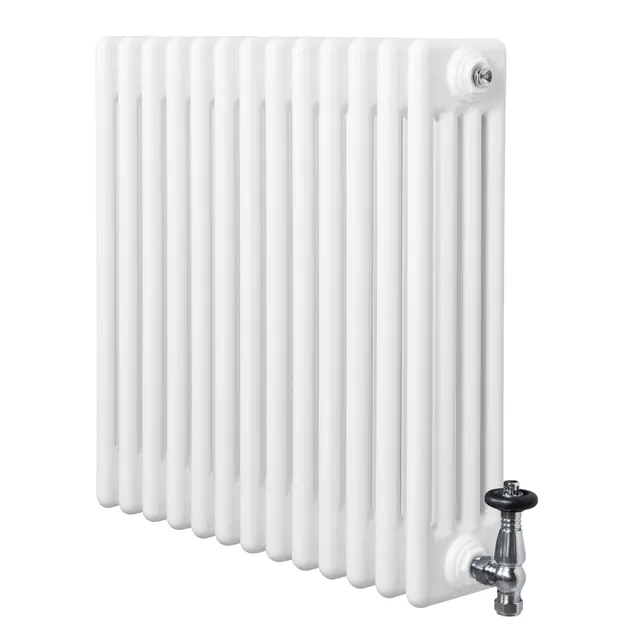 Q-Rax Radiatori Tradizionali 4 Colonne 600x605 Bianco Valvole