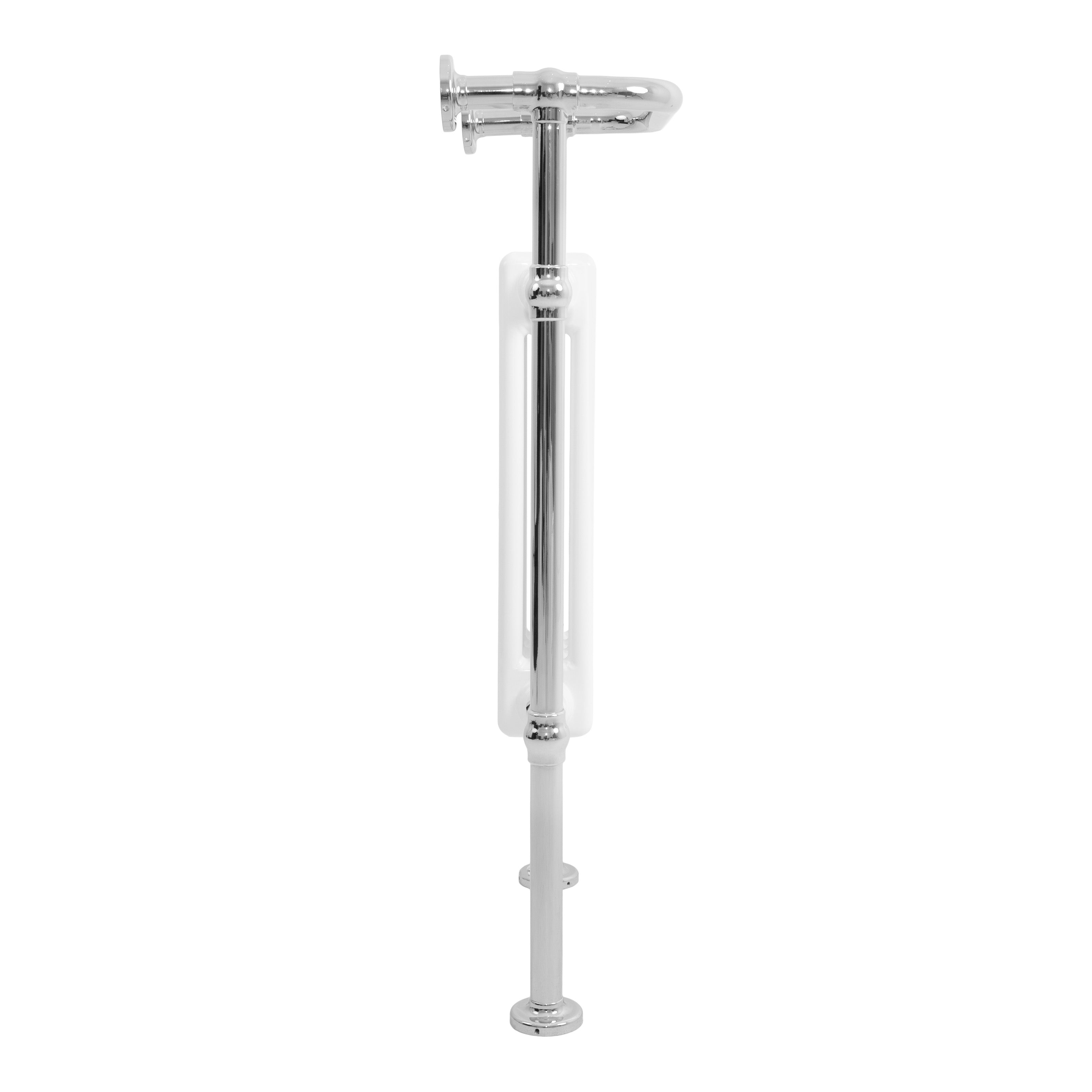 Q-Rax Scaldasalviette 950x660 Bianco con Barra Cromata