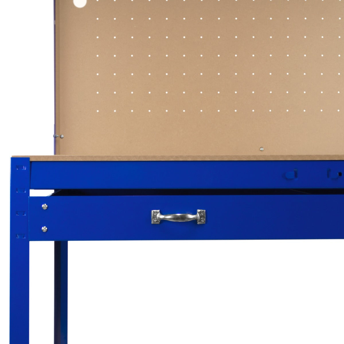 Q-Rax Banchi da Lavoro 120cm banco blu con luce cassetto bacheca