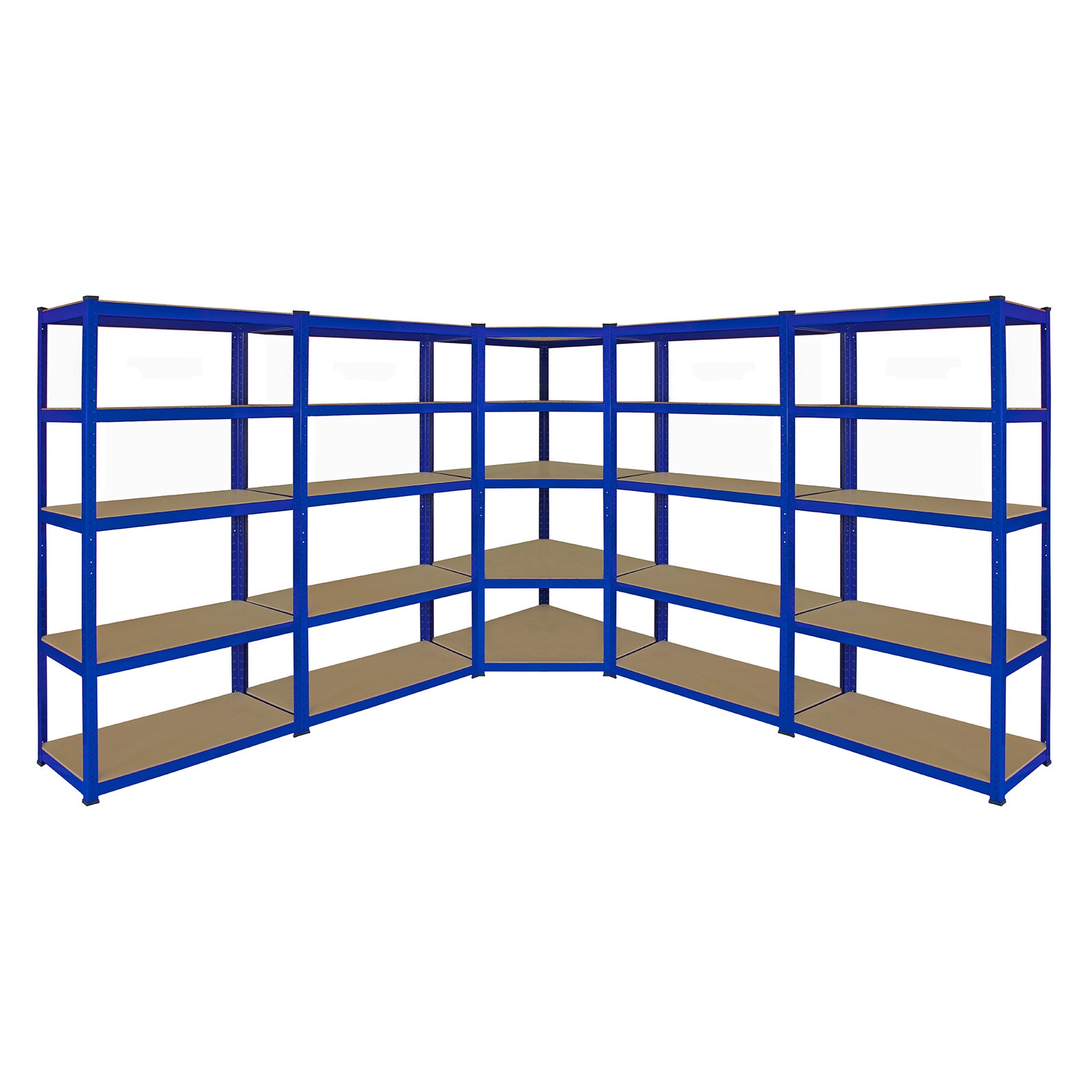Q-Rax T-Rax Scaffale Acciaio Blu 90cm Set 5 Pezzi 280kg
