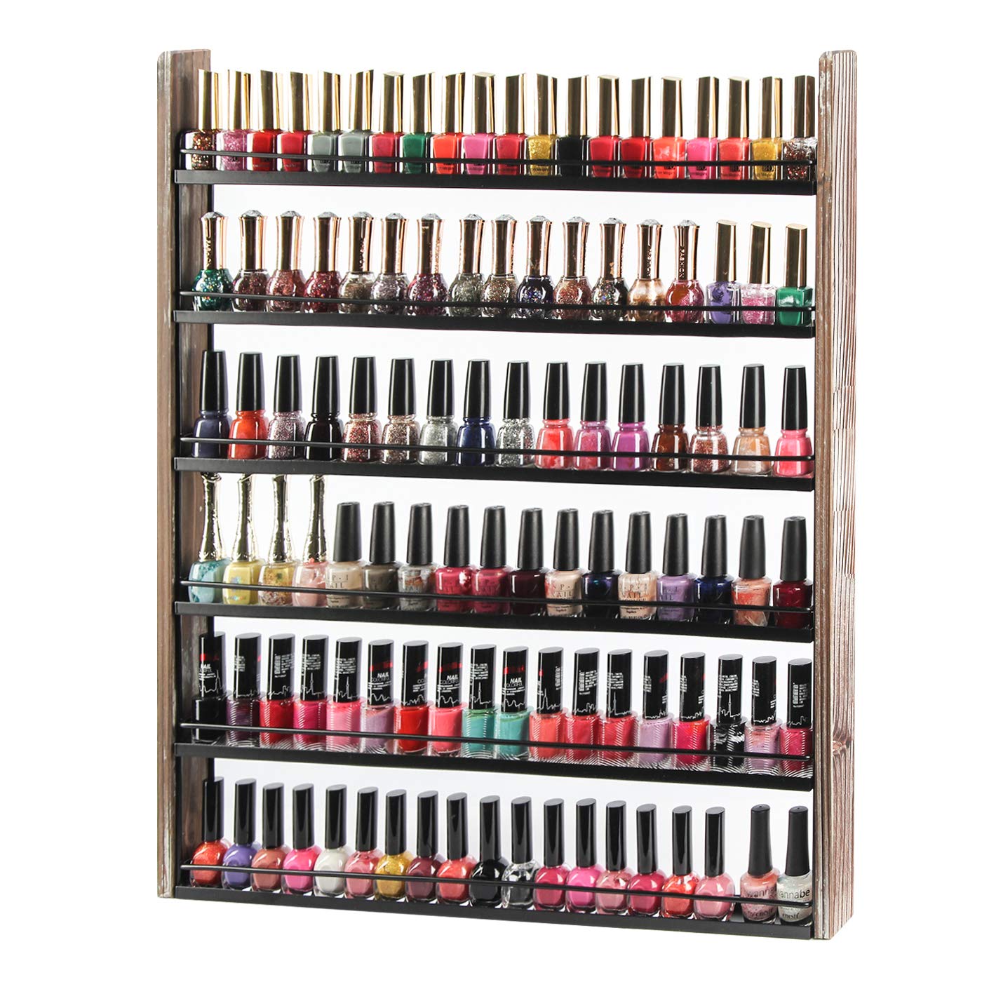 Jackcube Design Makeup & Jewelry Porta Smalti Legno 6 Ripiani 100 Flaconi