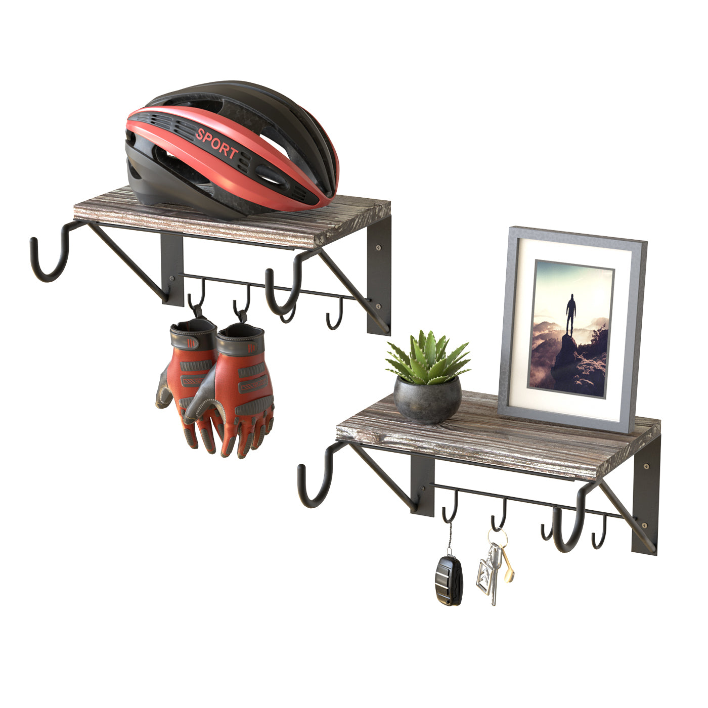 Jackcube Design Equipment Storage Set 2 Portabici Mensola Legno