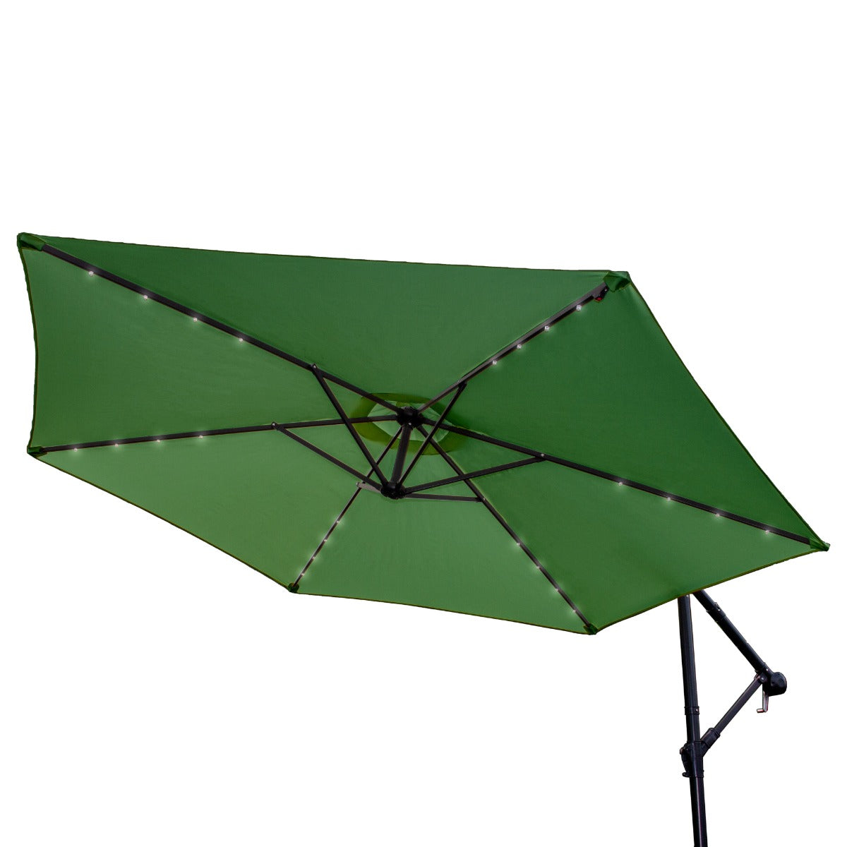 Q-Rax Mobili da Esterno Ombrellone 3m LED Verde Base Tonda