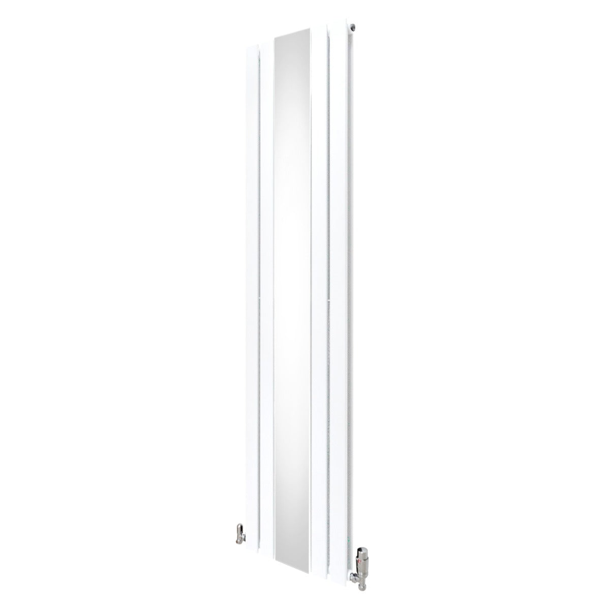 Q-Rax Radiatore Verticale Specchio Bianco 1800x425 Valvole