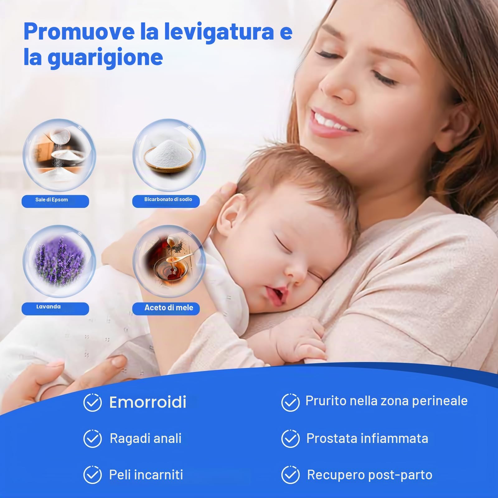 DEANIC Bidet Portatile WC Blu Pieghevole igiene intima
