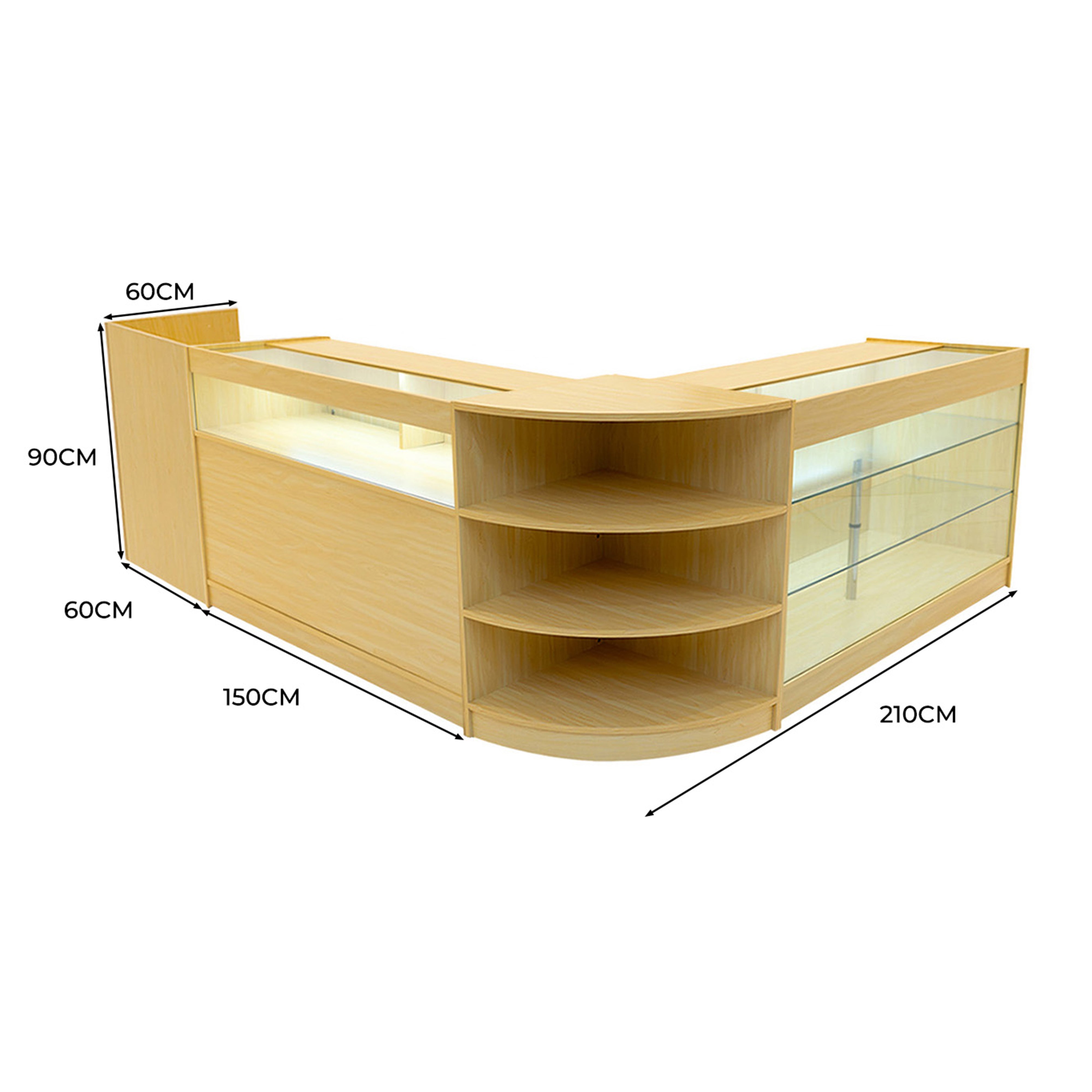 Q-Rax Hyperion K1500 B1500 TB60 LM60 Bancone Acero LED