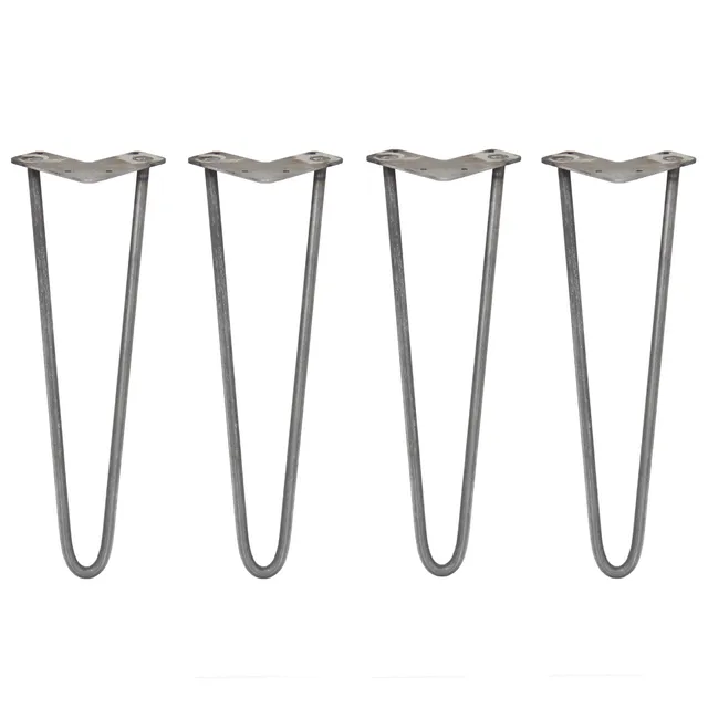 Q-Rax 4 Gambe Tavolo Forcina 40,6 cm 2 Rebbi Acciaio