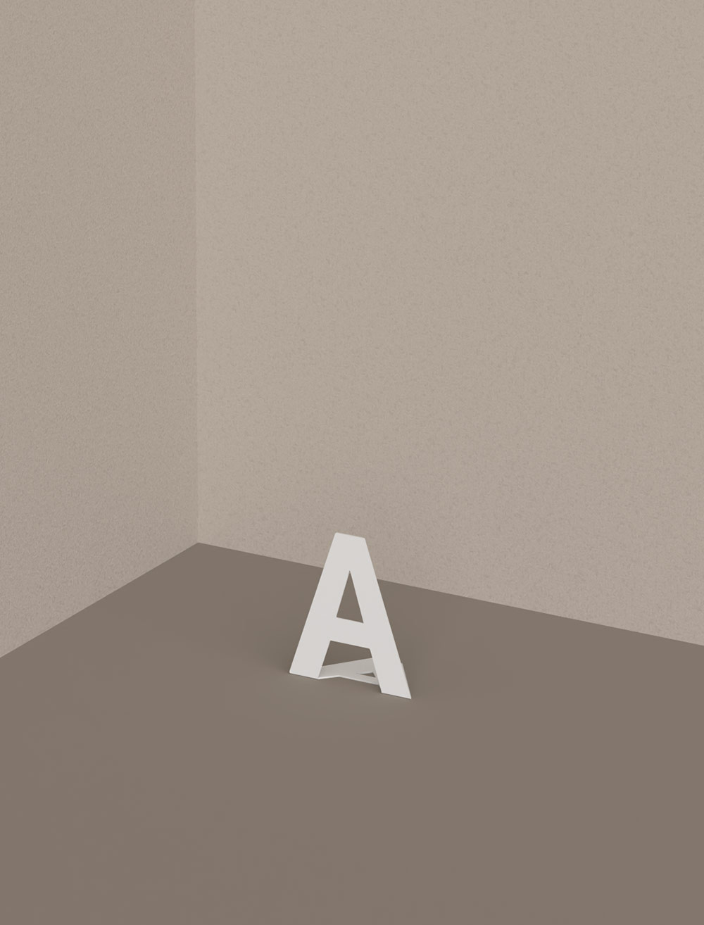 Siderio Verboom Lettera decorativa metallo antracite