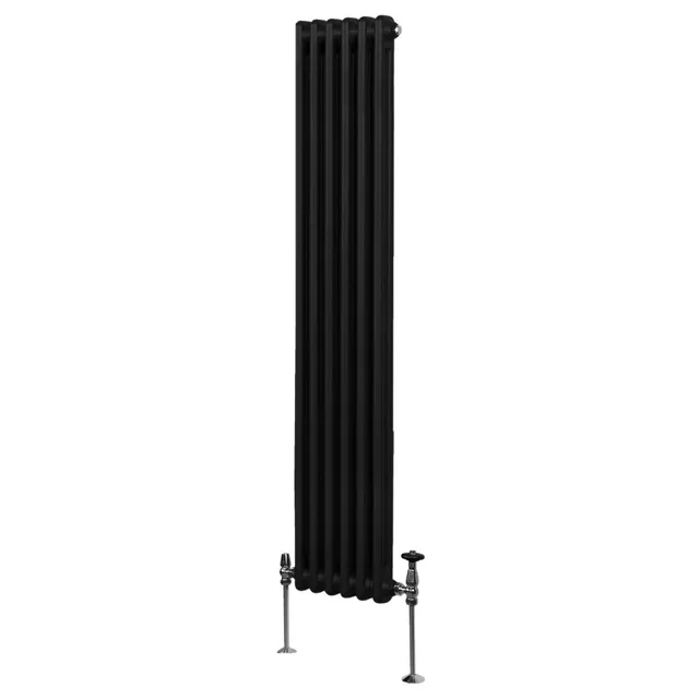 Q-Rax Radiatore 2 Colonne Nero 1800x292 Termosifone Verticale