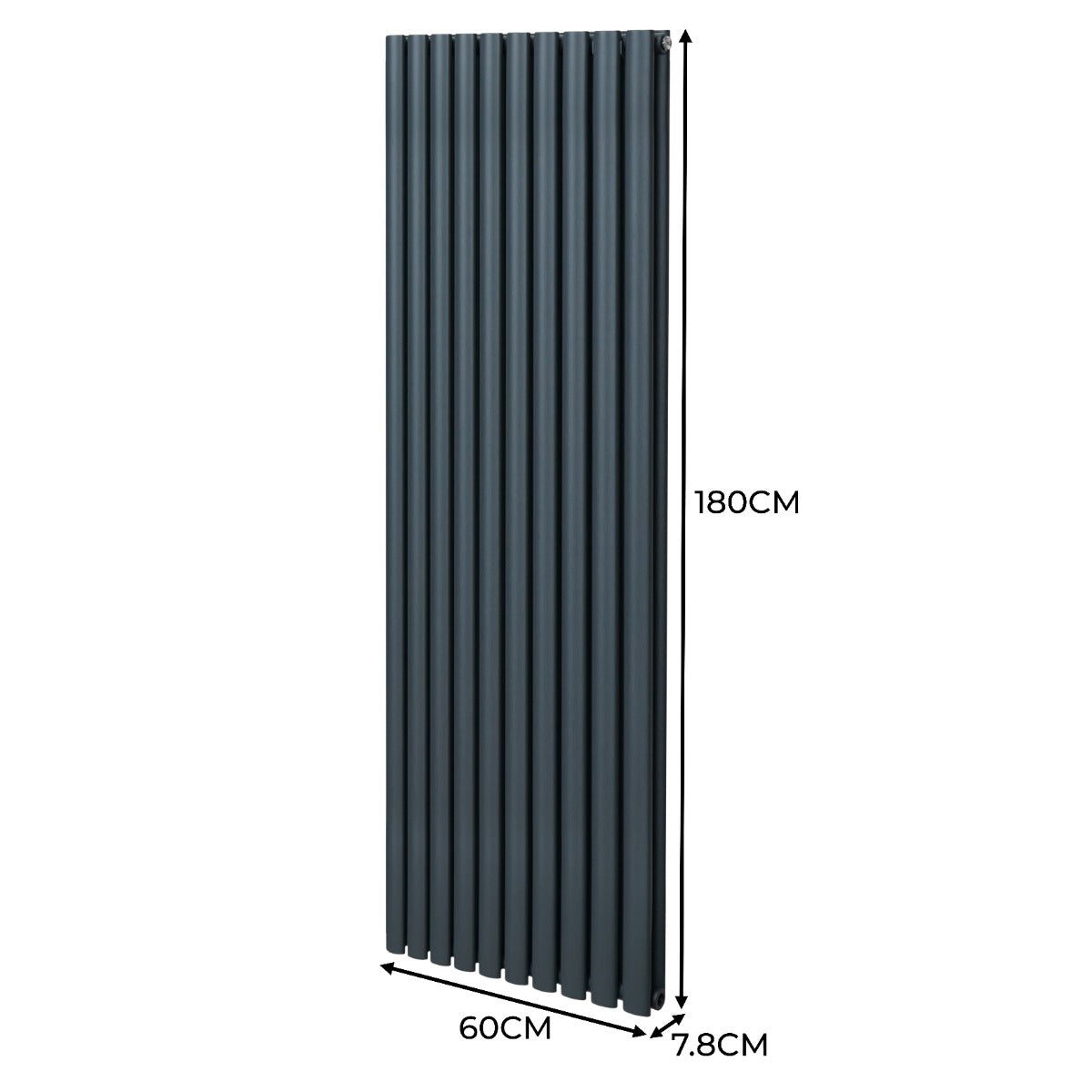 Q-Rax Radiatori Tradizionali 1800x600 radiatore antracite valvole