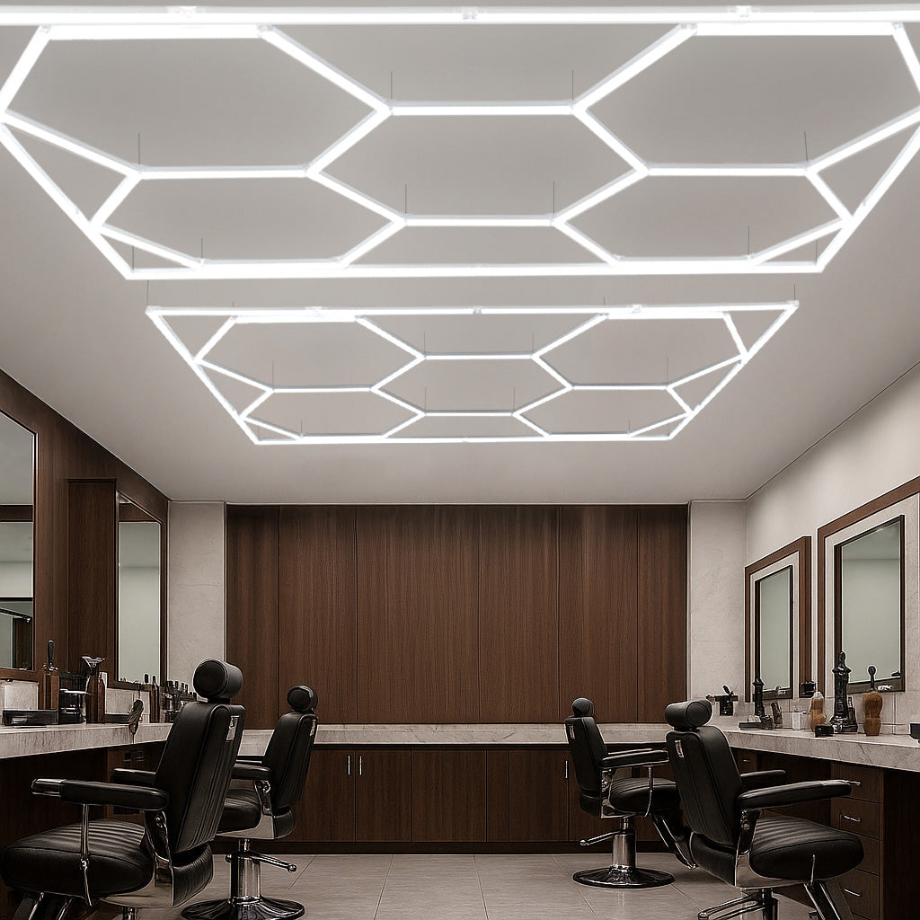 Q-Rax Sistema LED Esagonale x10 luce 6000K con cornice