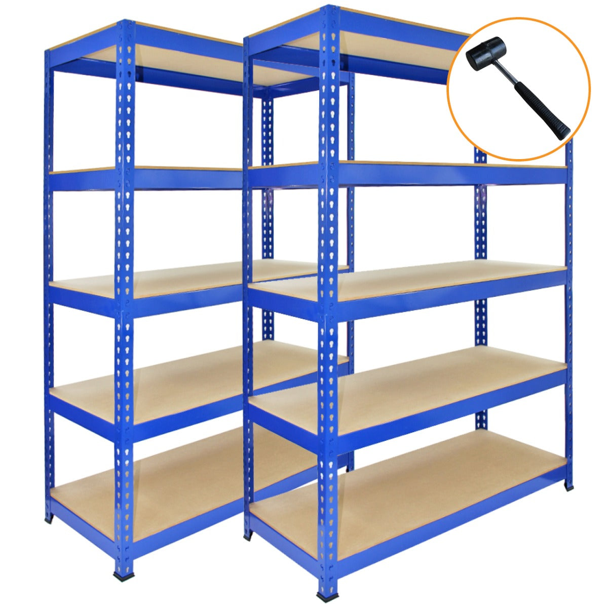 Q-Rax Scaffale Garage Blu 120x50cm 10 Pezzi Portata 200kg