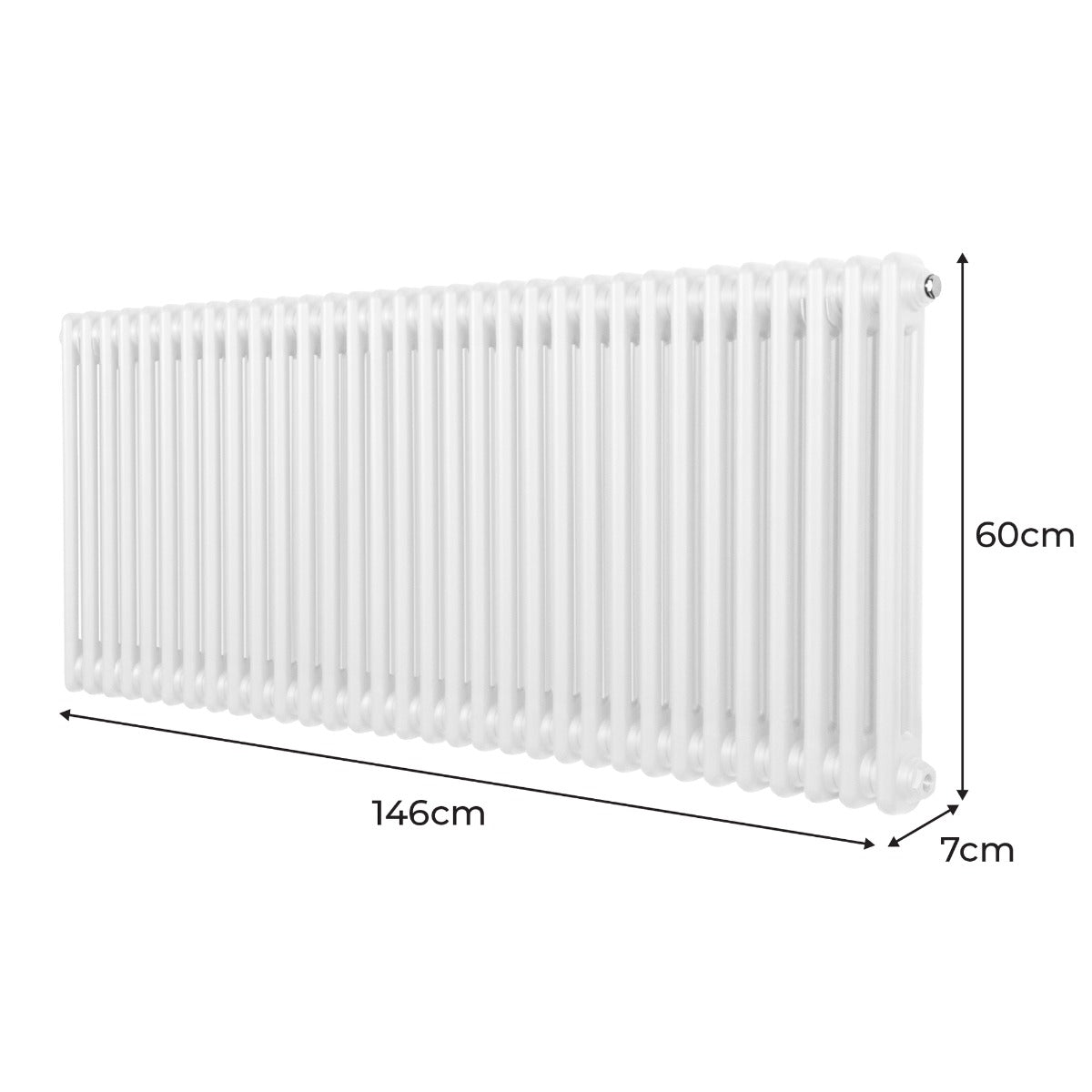 Q-Rax Radiatori Tradizionali 600x1462 Termosifone 2 Colonne Bianco