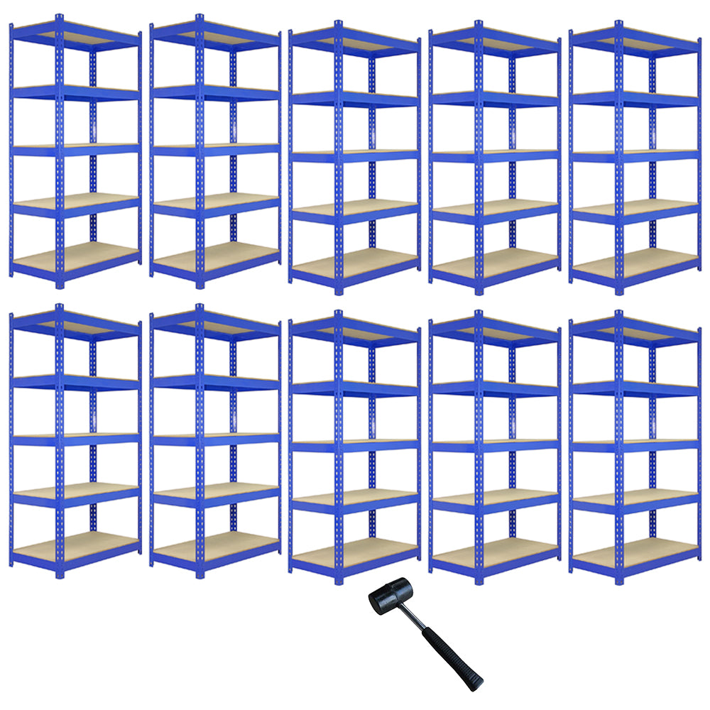 Q-Rax Scaffale Garage Blu 120x50cm 10 Pezzi Portata 200kg