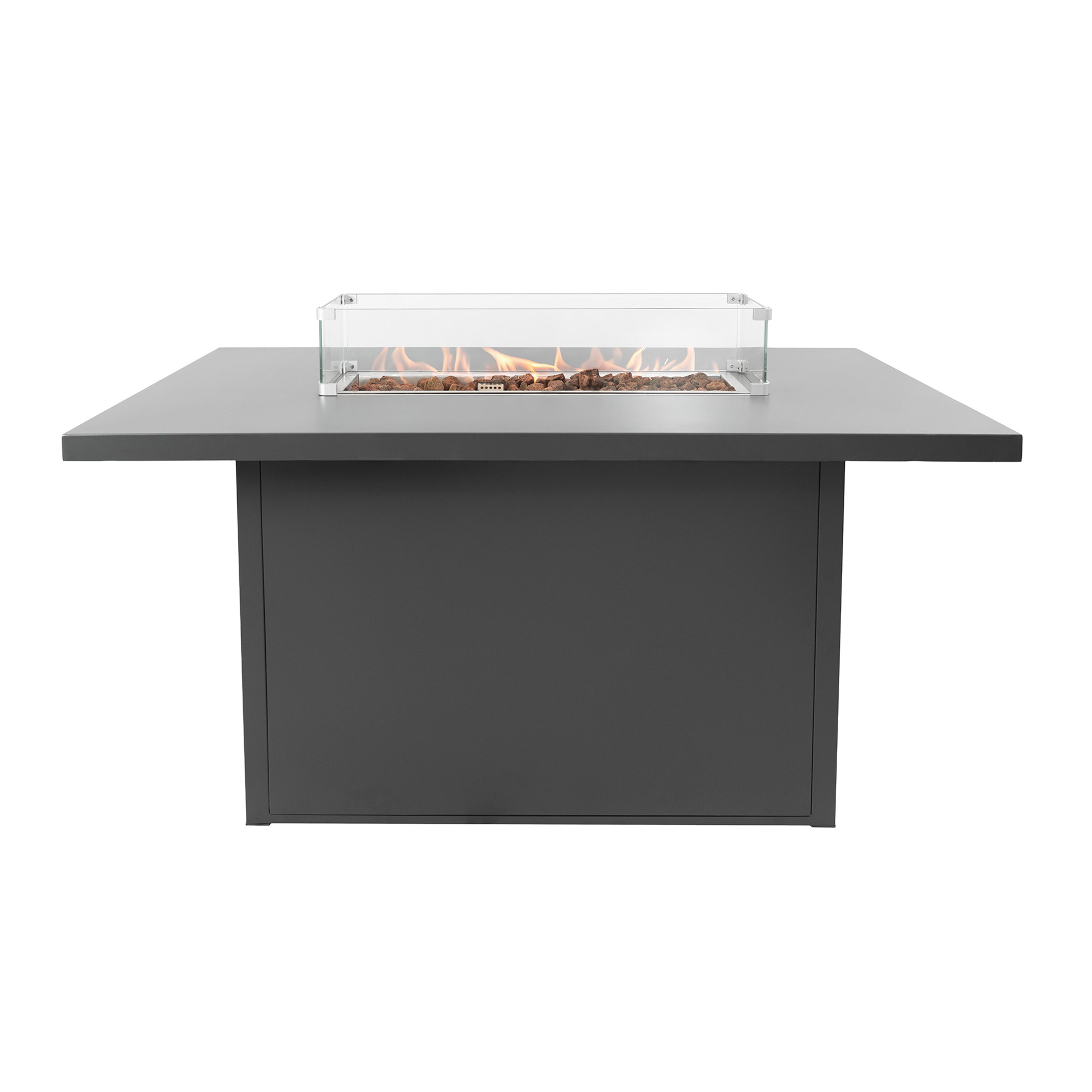 Q-Rax Set Mobili Giardino 7 Posti Alluminio con Fire Pit
