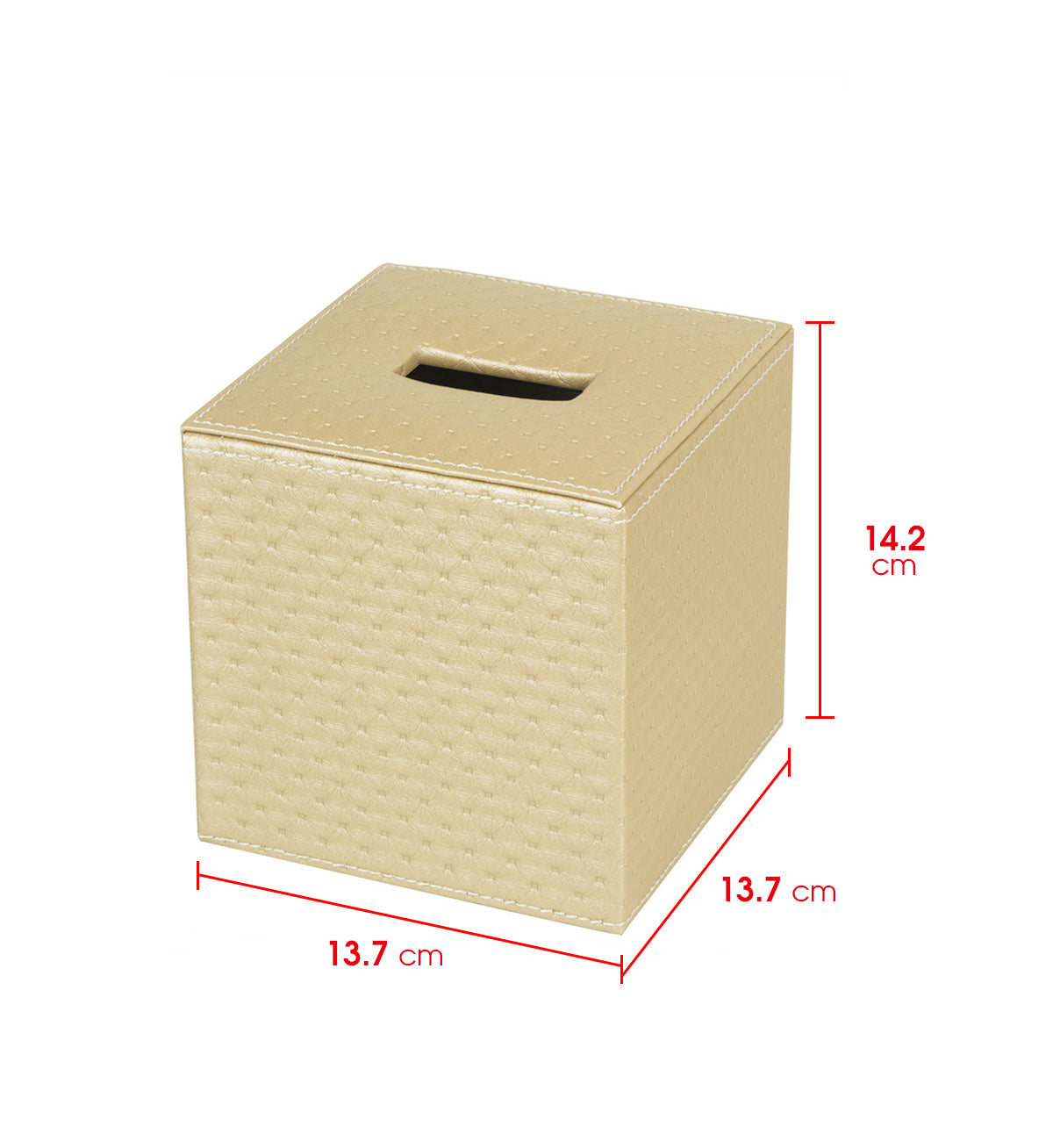 Jackcube Design Living Room set 2 copri box fazzoletti oro ecopelle