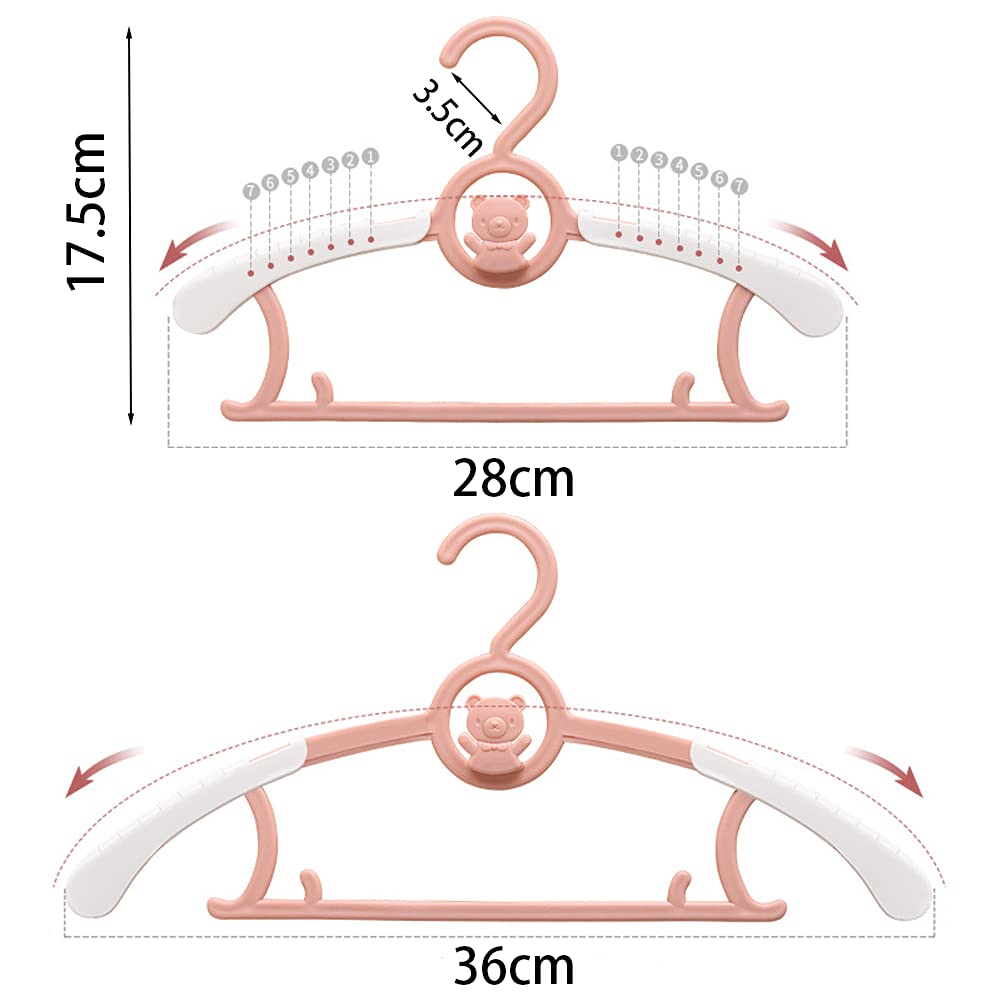 HGYZE Stampelle Bambini Grucce Rosa 20 Pezzi Regolabili 28-36 cm