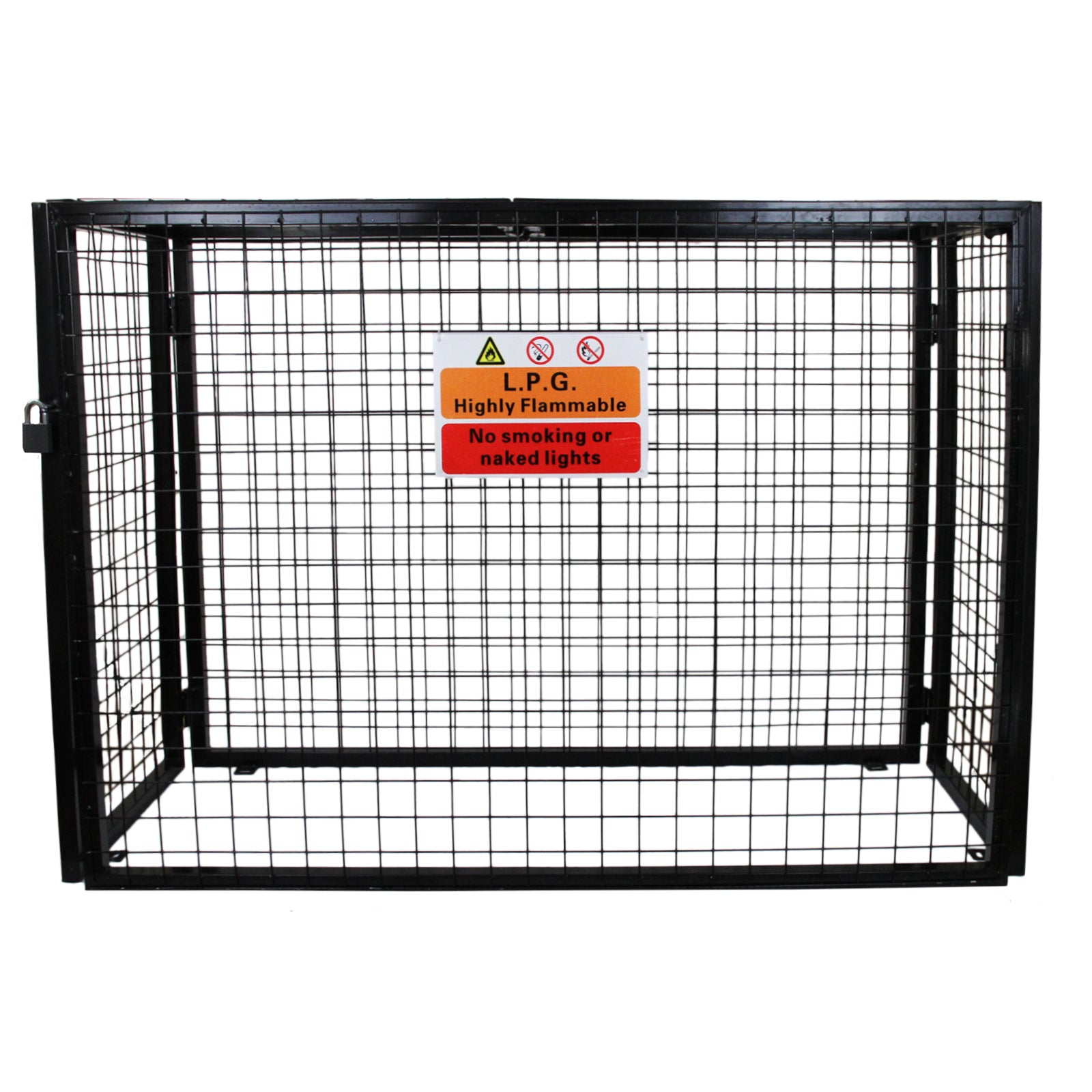 Q-Rax Deposito all'Aperto Gabbia Bombole Gas 1000mm Acciaio 4x19kg