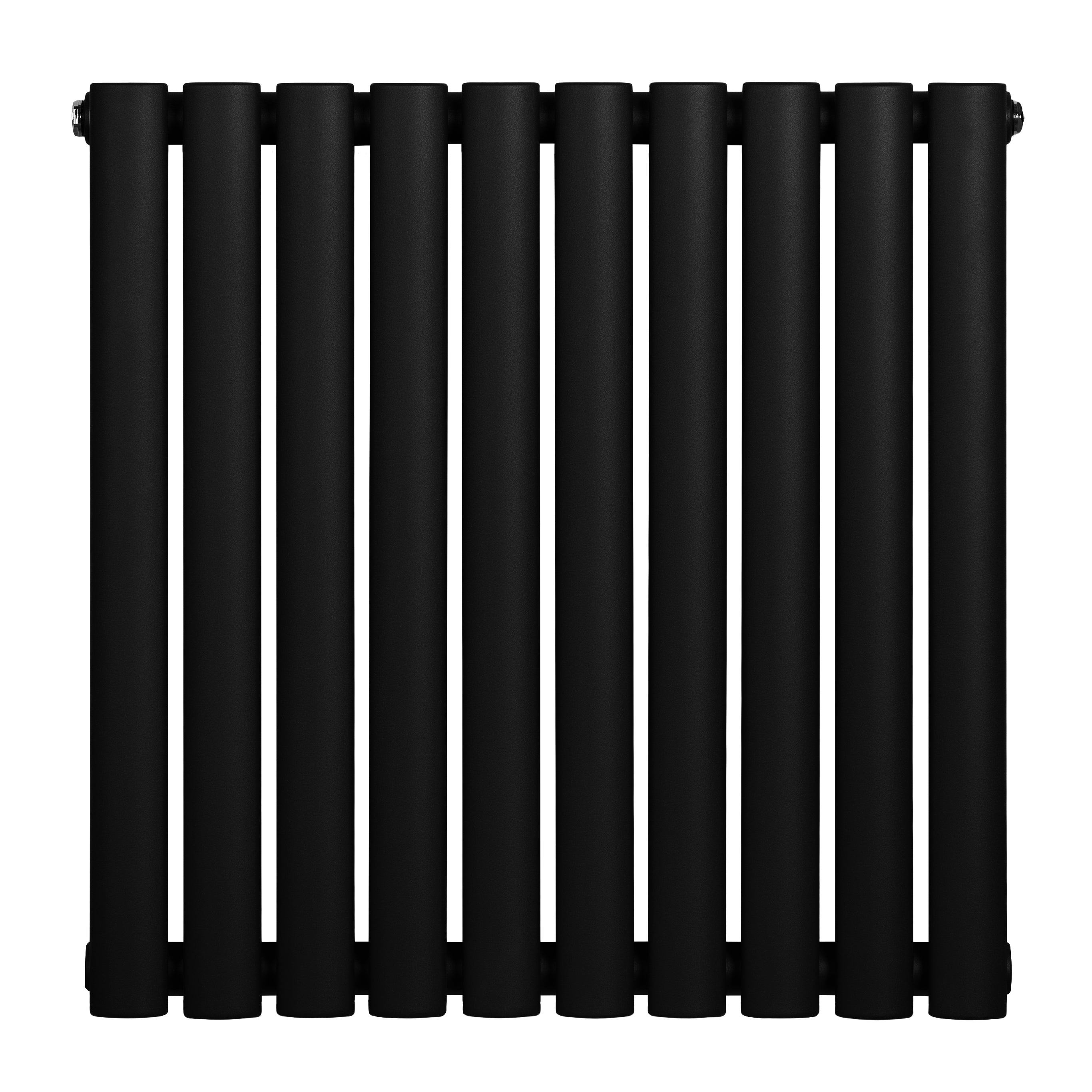 Q-Rax Radiatore Ovale Colonna Singola 600x600mm Nero