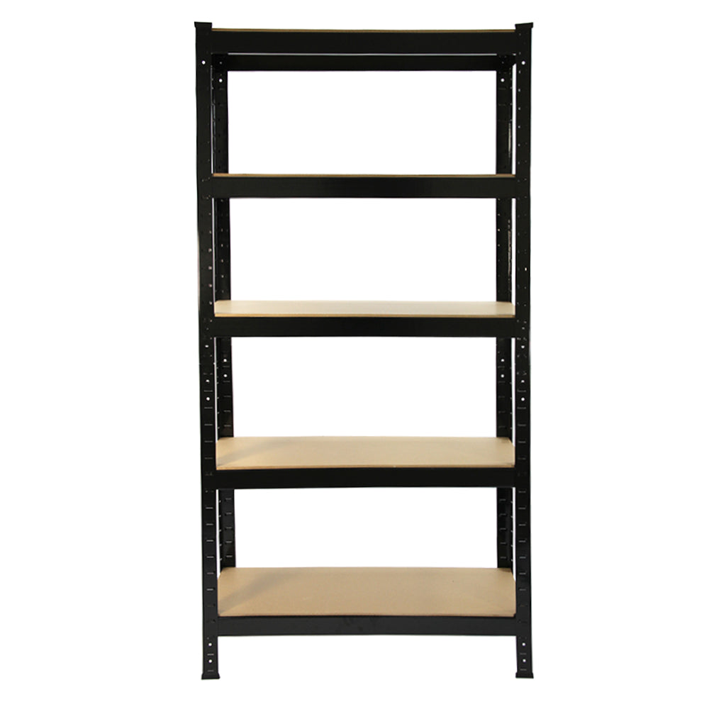 Q-Rax T-Rax Scaffale Garage 75x30 Nero 8 Pezzi Portata 150 kg
