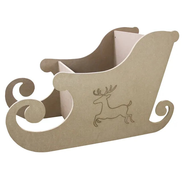 Q-Rax Slitta Babbo Natale Slitta Natalizia MDF 120cm 50kg