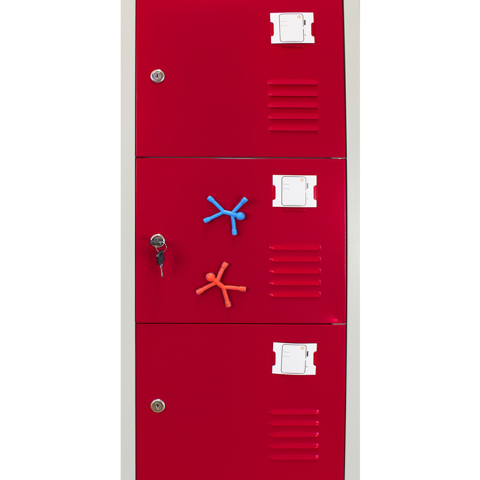 Q-Rax Strumenti da Banco armadietto 6 porte rosse 3 pezzi