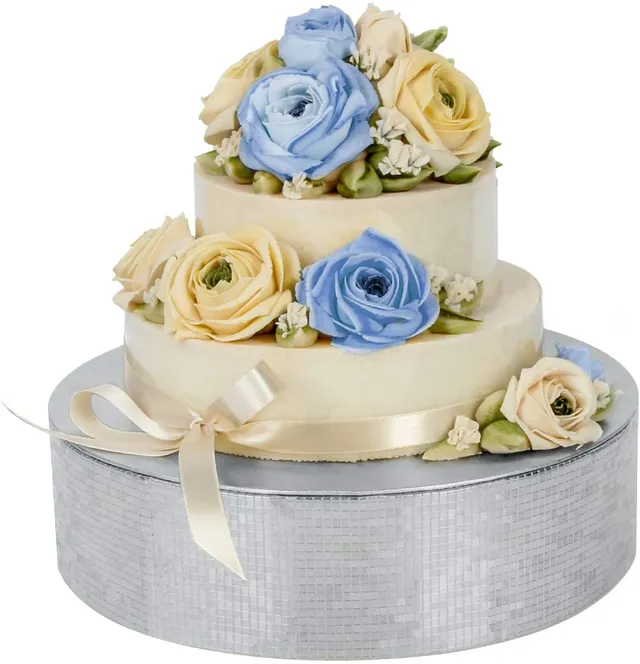 Jackcube Design Display alzata torta argento 30 cm cartone