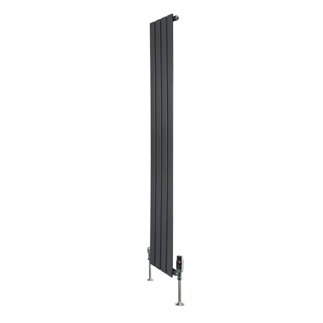Q-Rax Radiatore Piatto Monocolonna 1600x280 Termosifone Antracite con Valvole