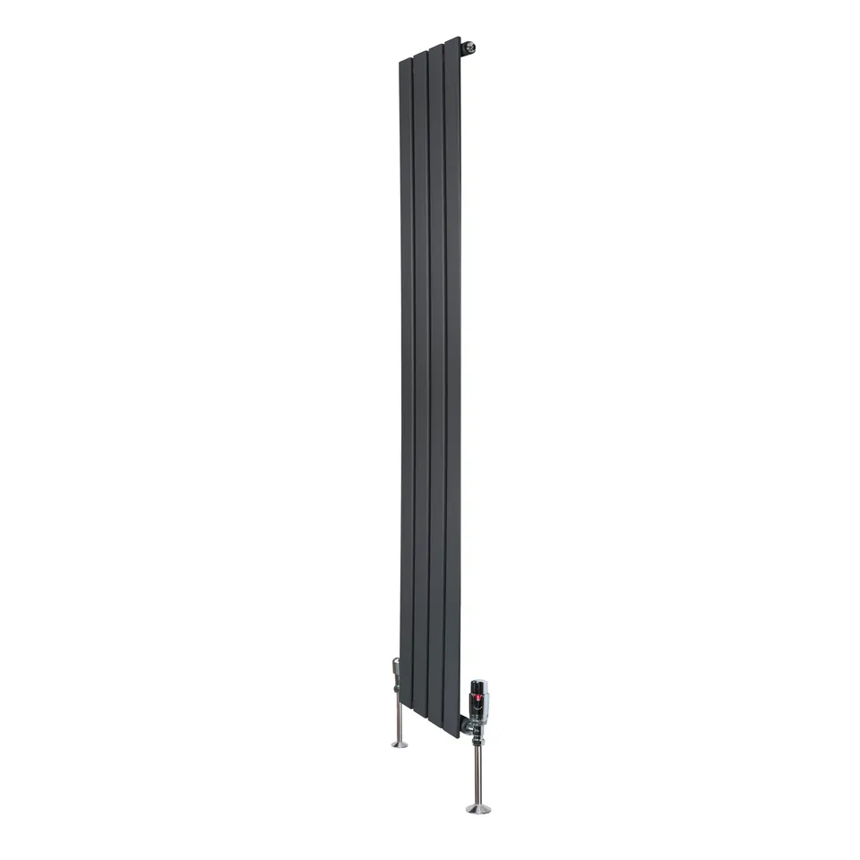 Q-Rax Radiatore Piatto Monocolonna 1600x280 Termosifone Antracite con Valvole