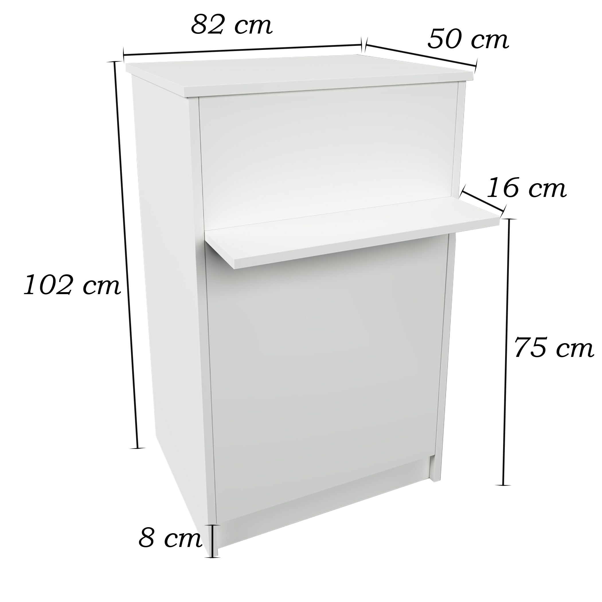 Henor EGA 82 A Terra Bancone Reception Bianco 82x65x102 cm