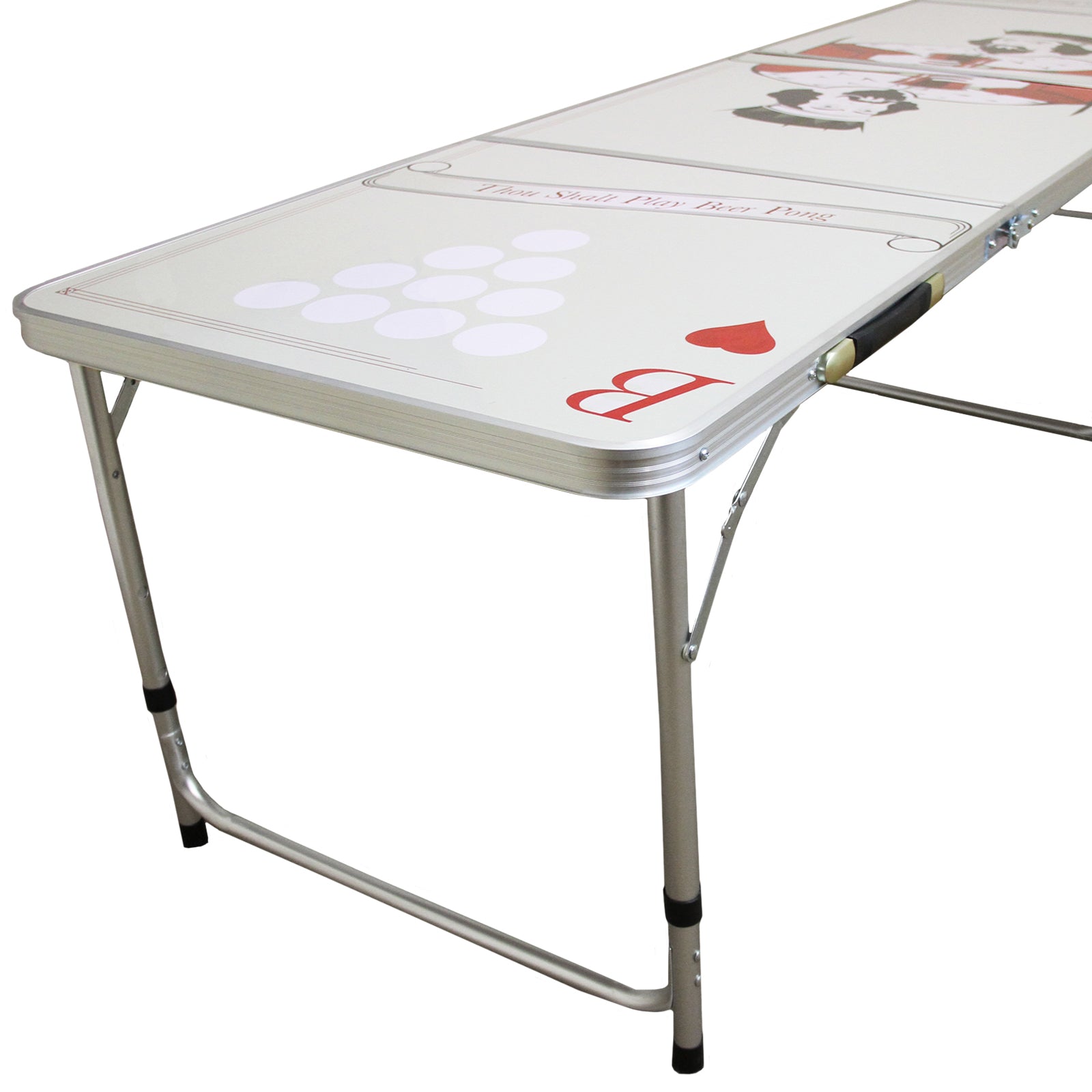 Q-Rax Tavolo beer pong pieghevole 240 cm altezza regolabile