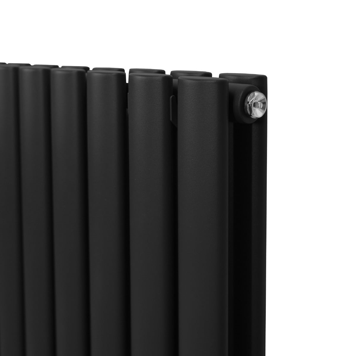 Q-Rax Radiatore a Colonna Ovale 1800x360 Nero con Valvole