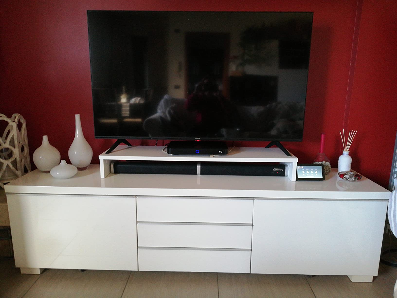 Henor Supporti Rialzanti Monitor Tv 82 cm rialzo grafite 50 kg
