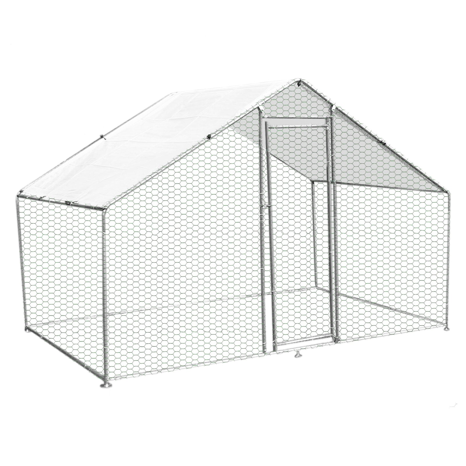 Q-Rax Recinzione Pollaio Esterno 4x2 m con Tettoia