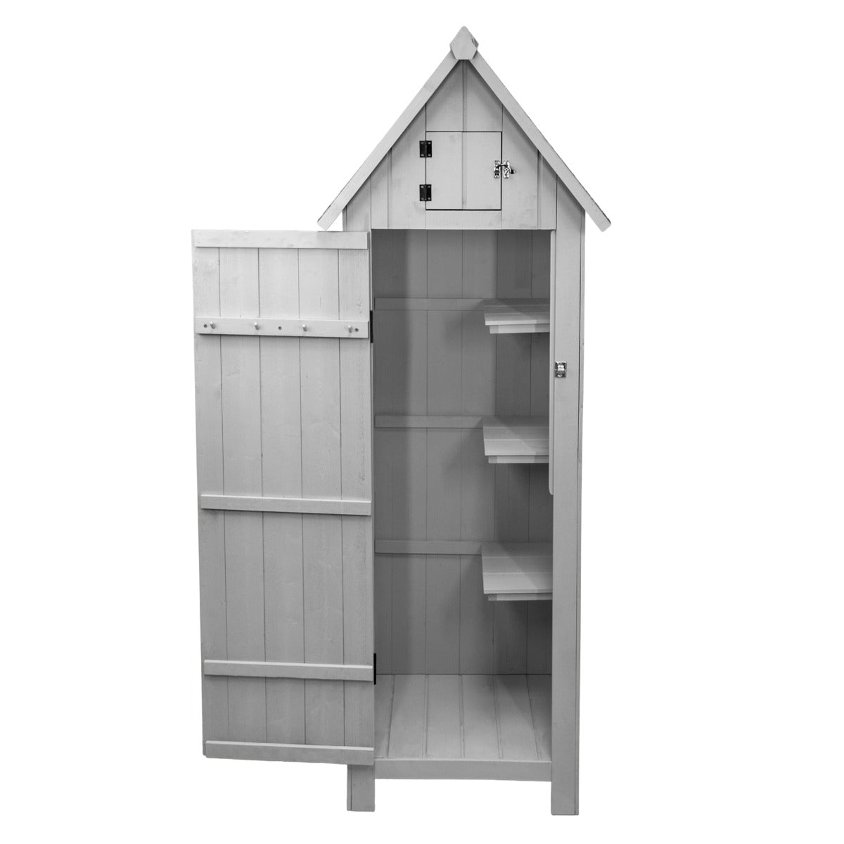 Q-Rax Casette in Legno capanno giardino grigio con ripiani