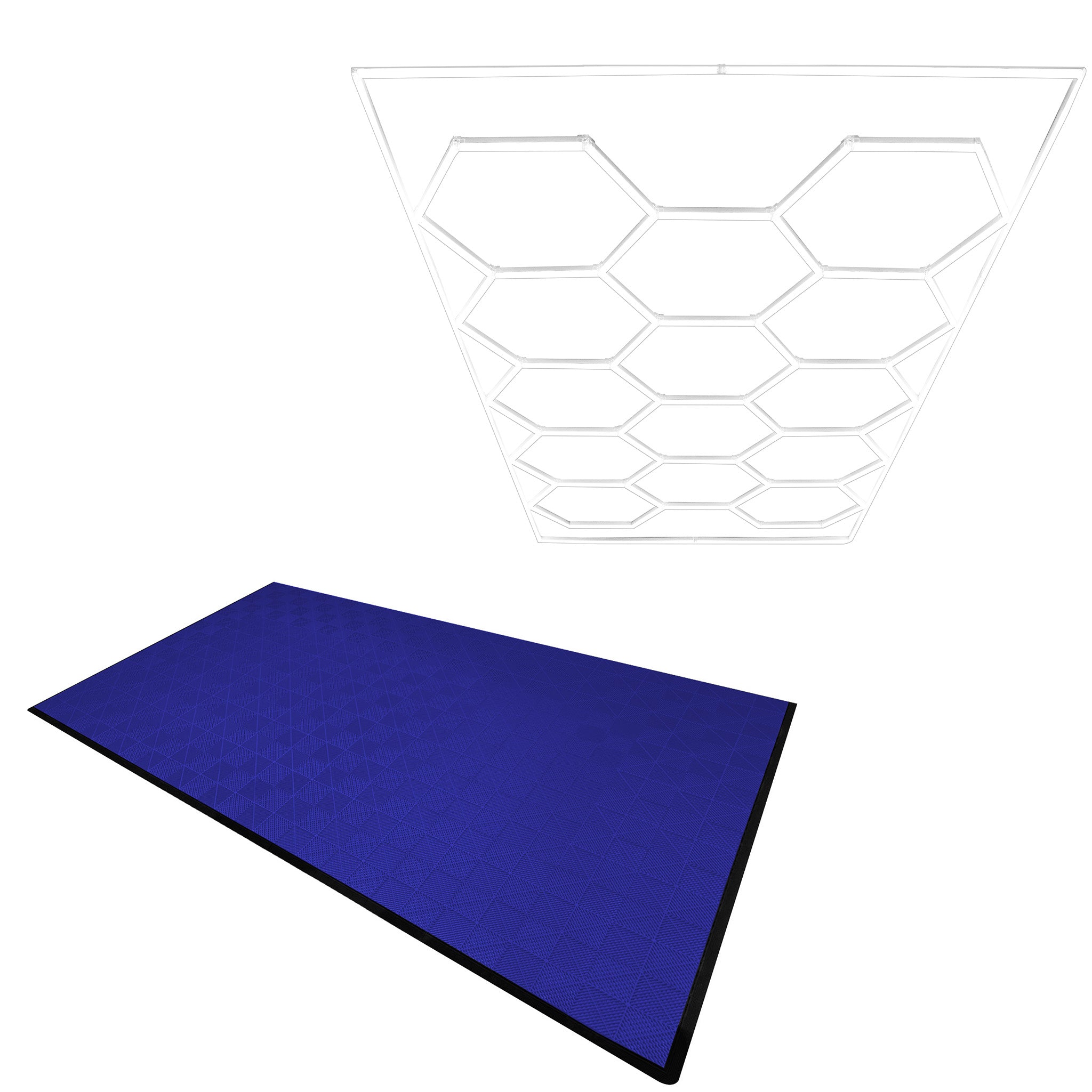 Q-Rax Piastrelle Modulari Blu 120pz + 14 LED Esagonali