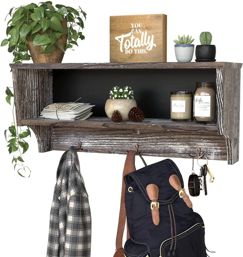 Jackcube Design Entryway Mensola Appendiabiti 3 Ganci Doppi