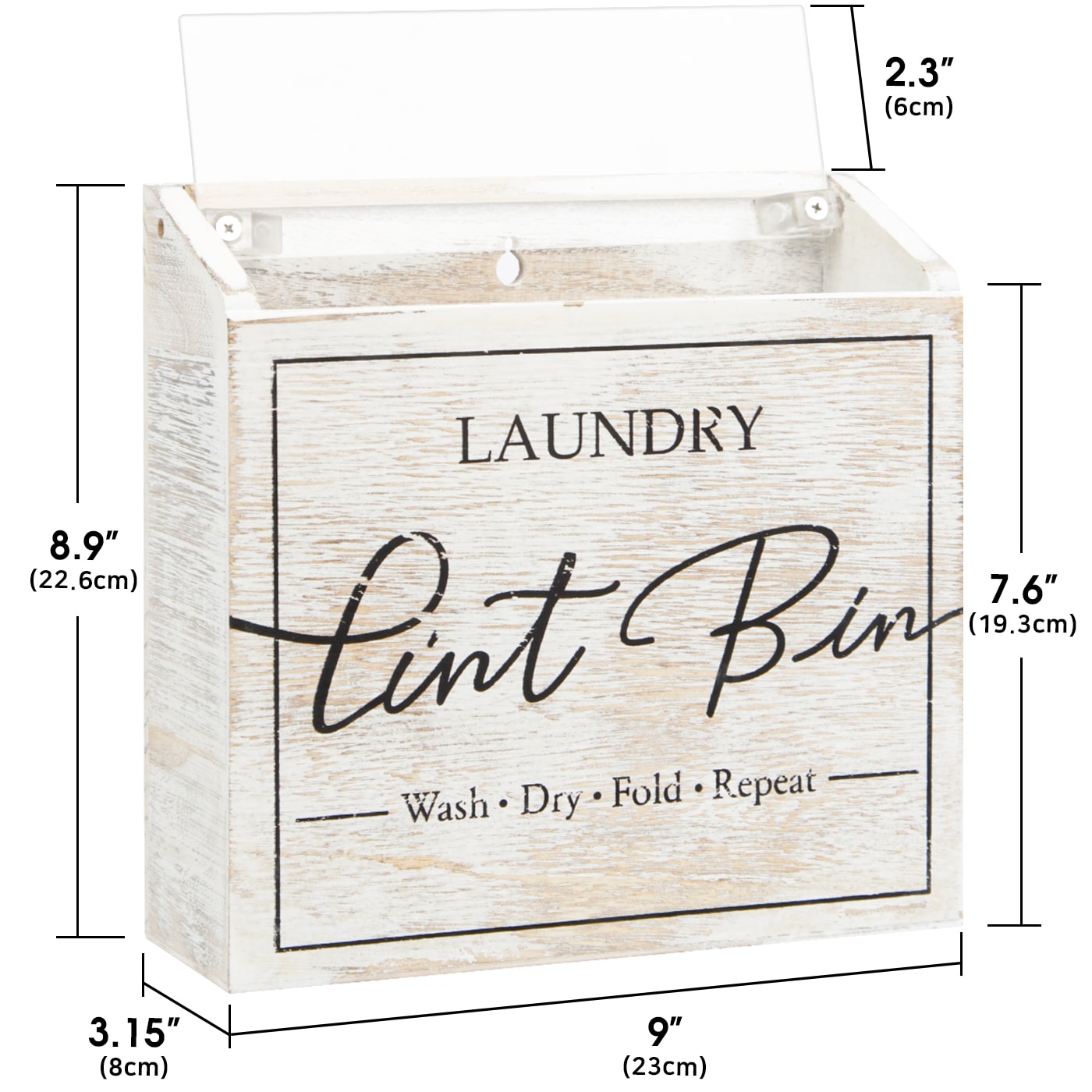 Jackcube Design Laundry Room Portapelucchi magnetico legno bianco