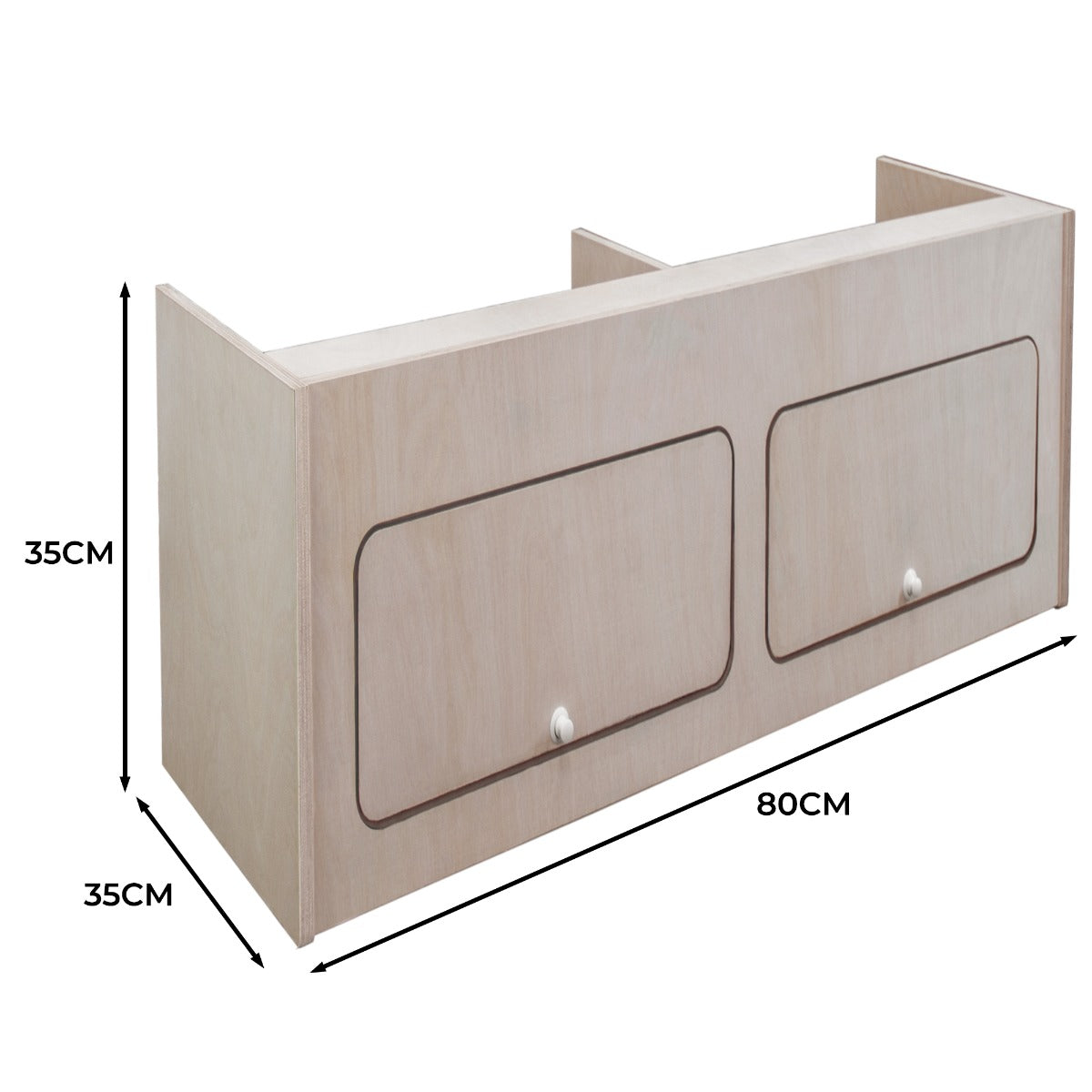 Q-Rax Pensile Camper 80x35x35 cm Mobiletto 2 Ante Legno