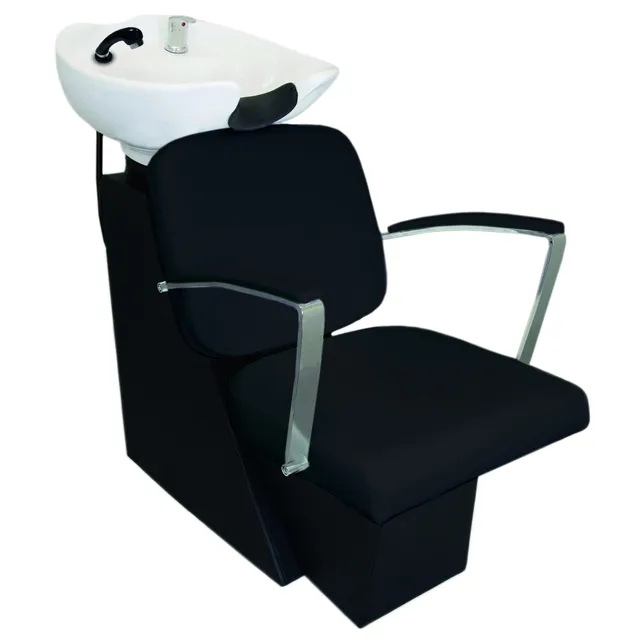 Q-Rax Poltrona Parrucchiere Shampoo Nero Lavello Ceramica