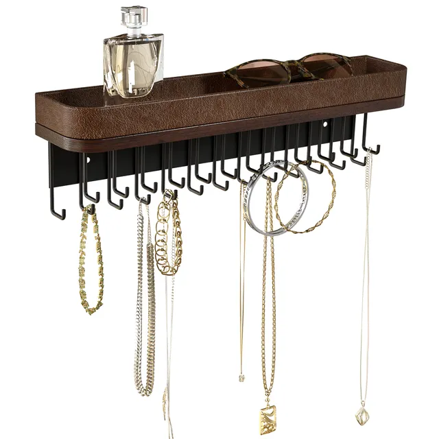 Jackcube Design appendigioielli parete marrone 25 ganci mensola