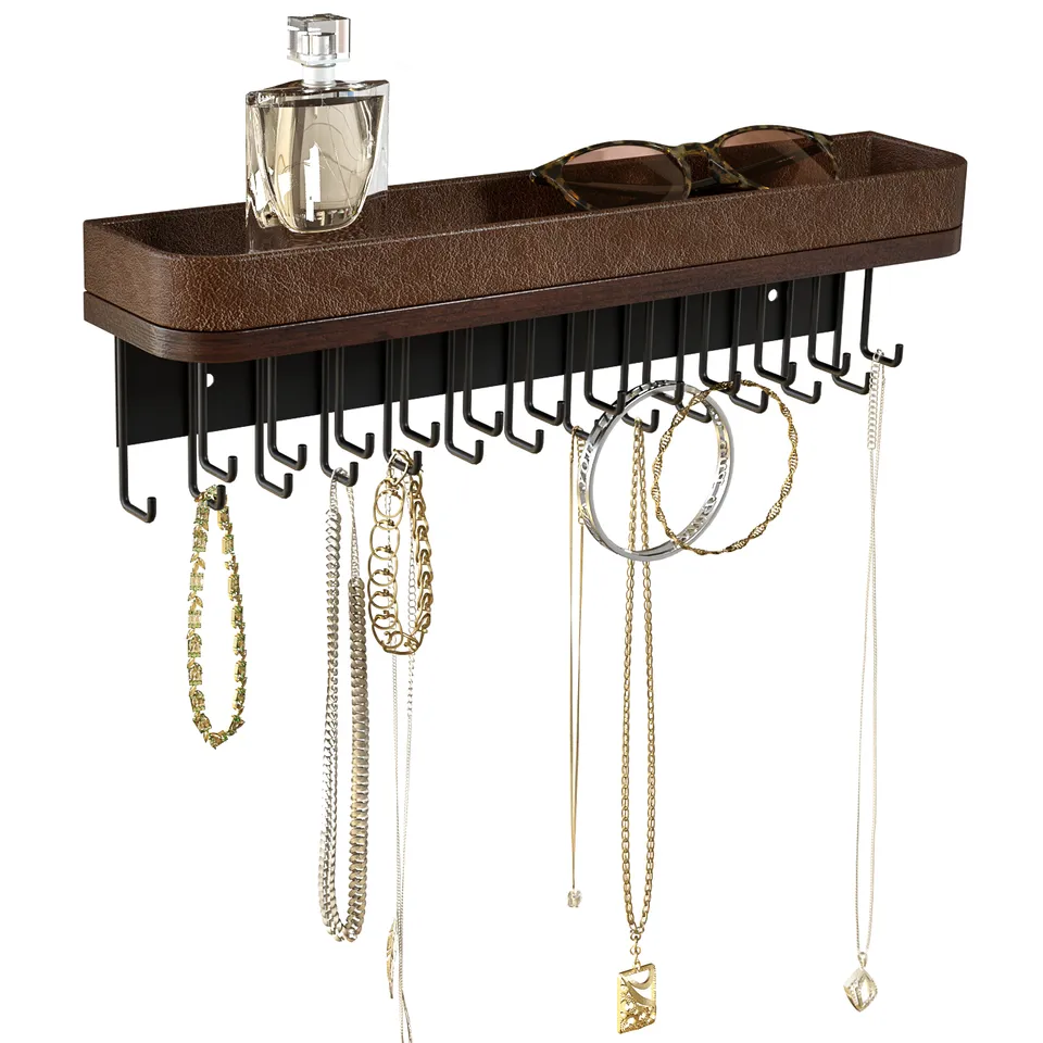 Jackcube Design appendigioielli parete marrone 25 ganci mensola